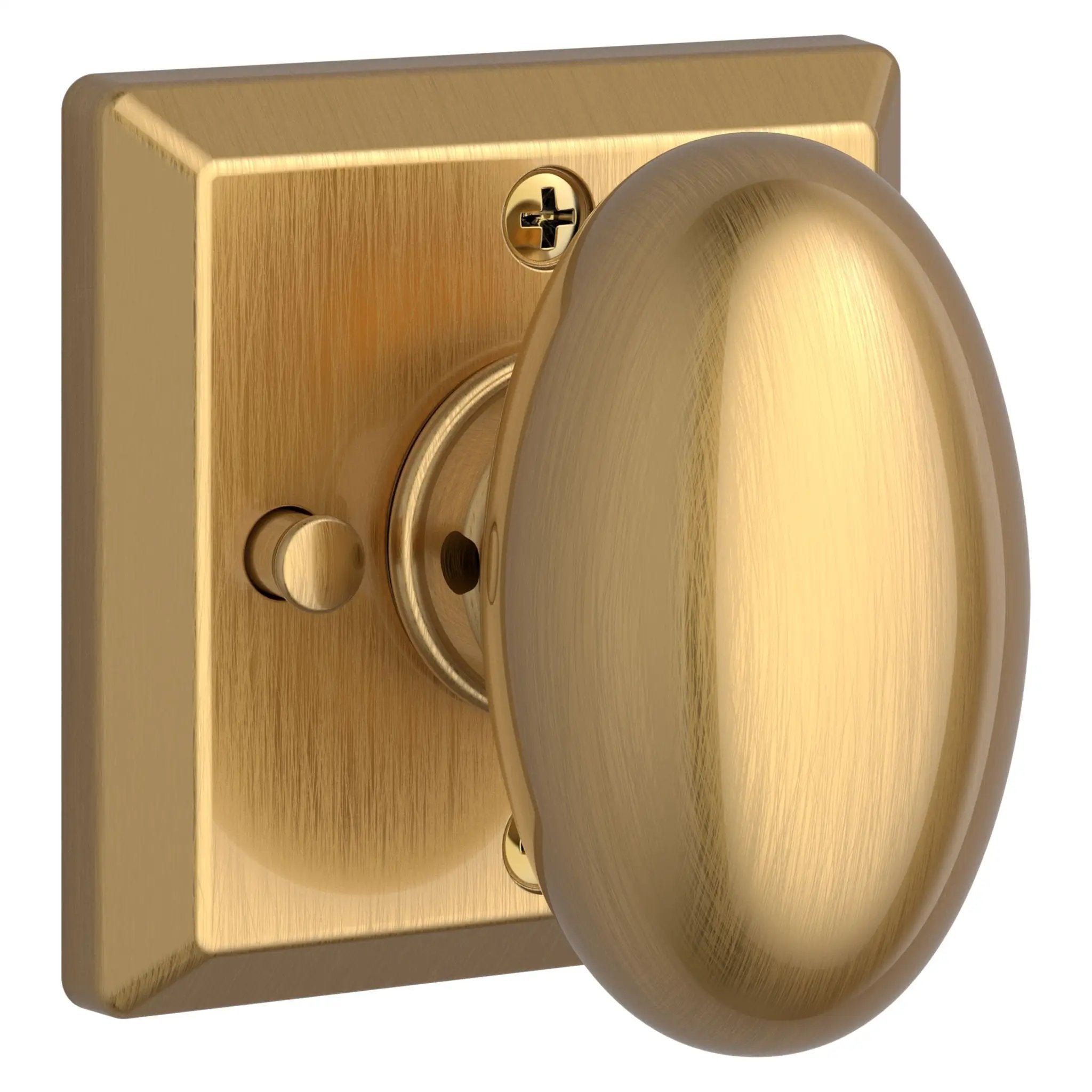 Baldwin Reserve Ellipse Knob and Traditional Square Rose by Baldwin