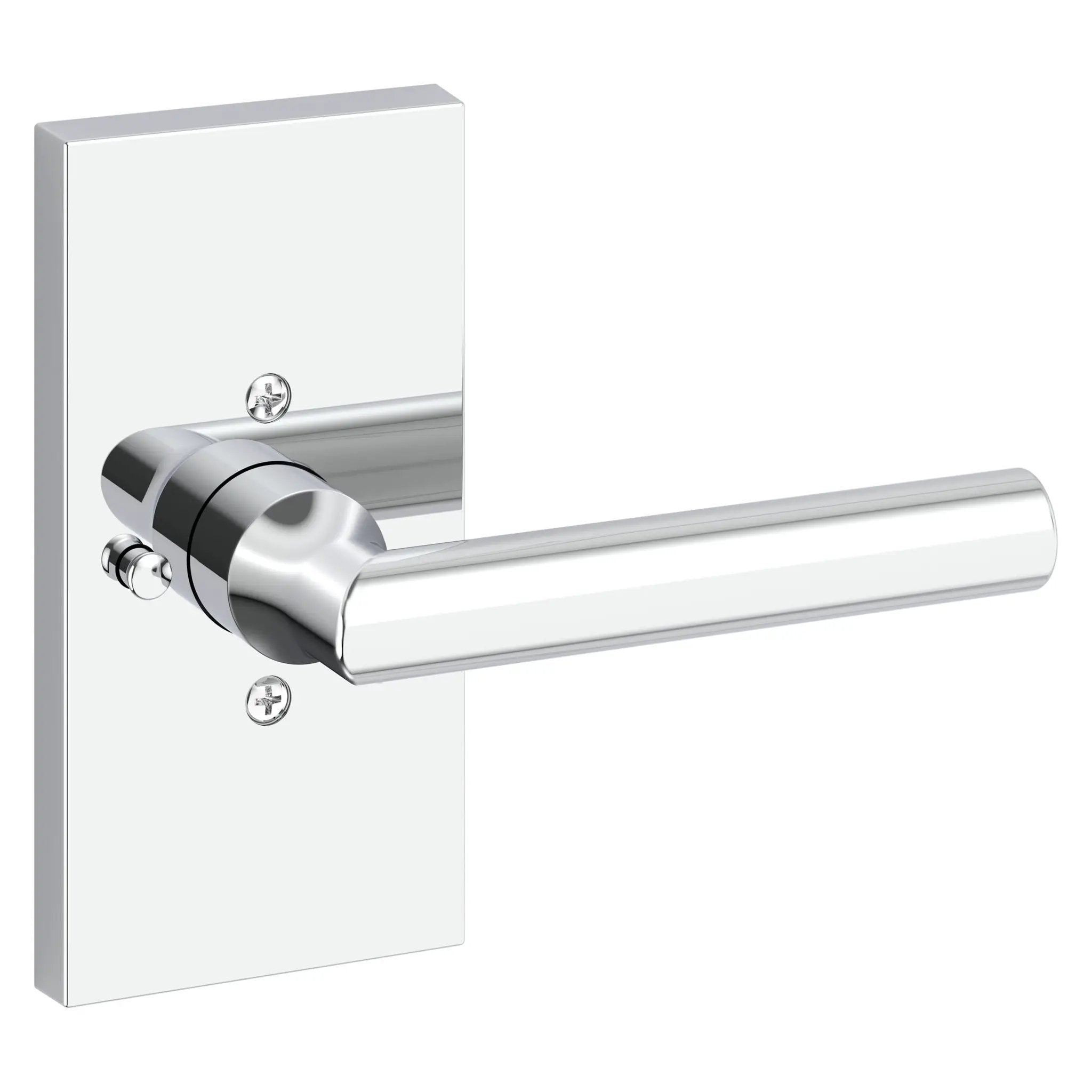 polished chrome door lever