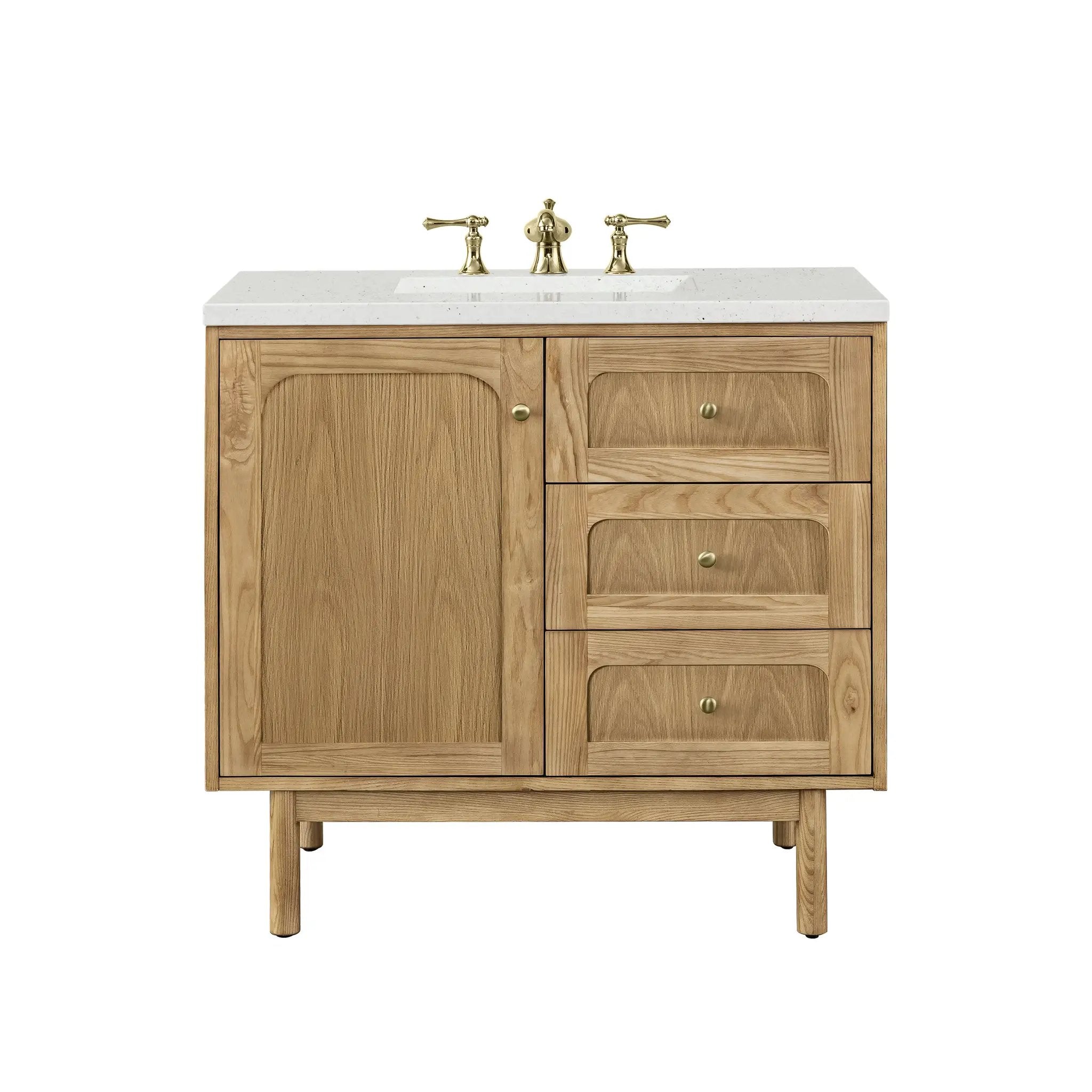 James Martin Laurent 36" Single Vanity Set - Light Natural Oak by James Martin Vanities