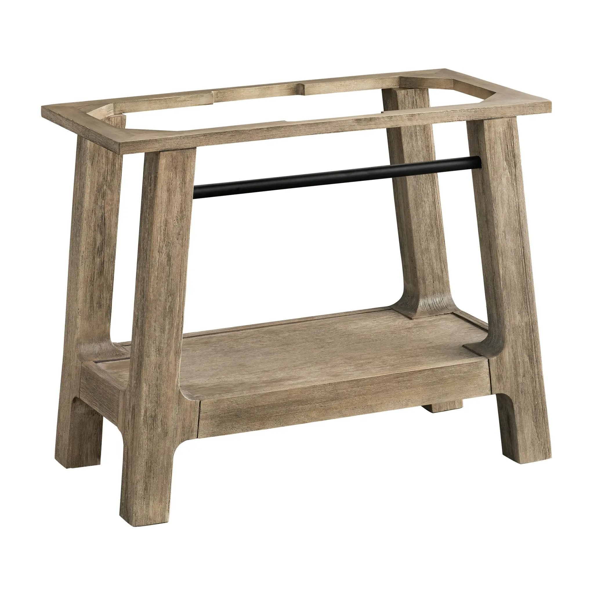 weathered timber sink console