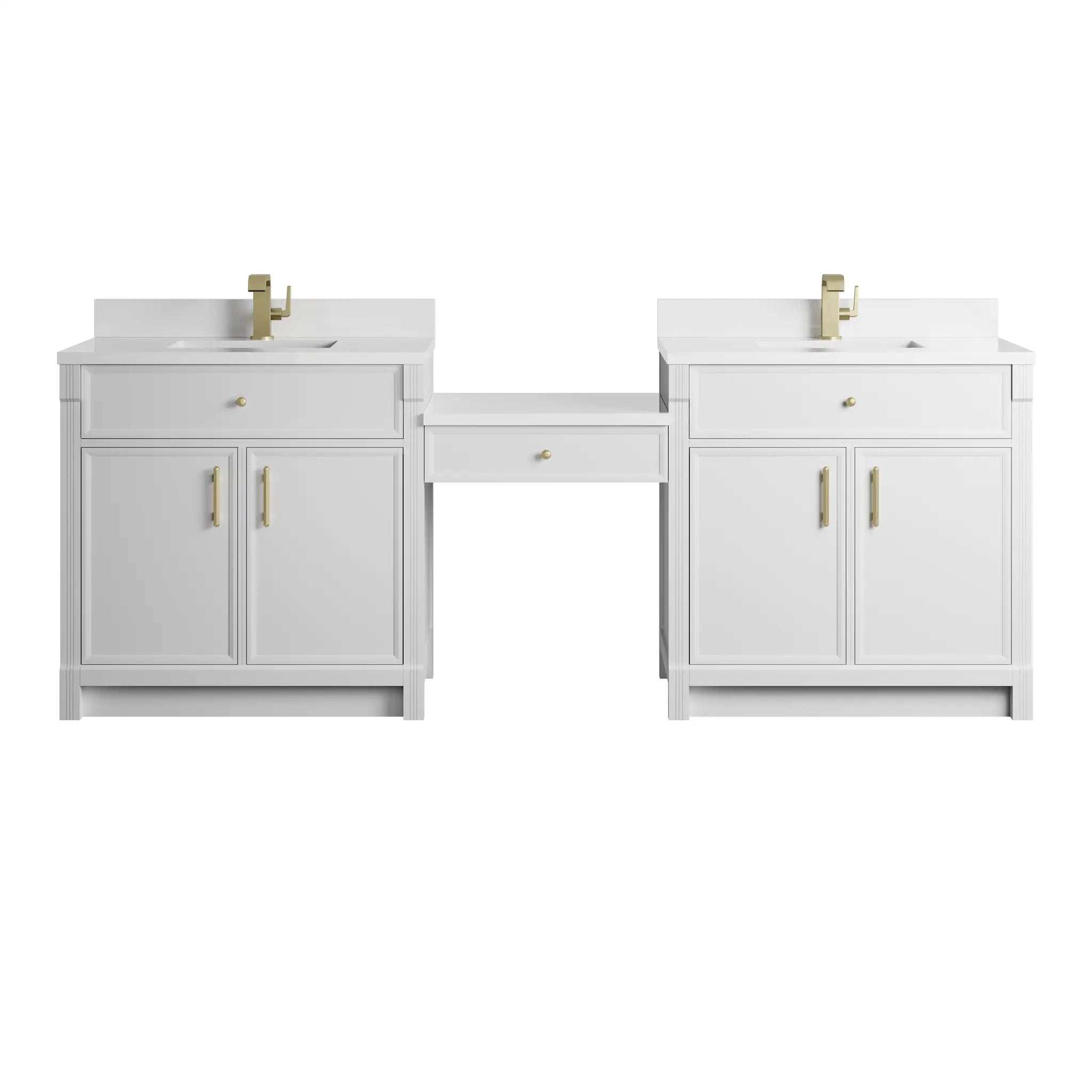 bright white vanity