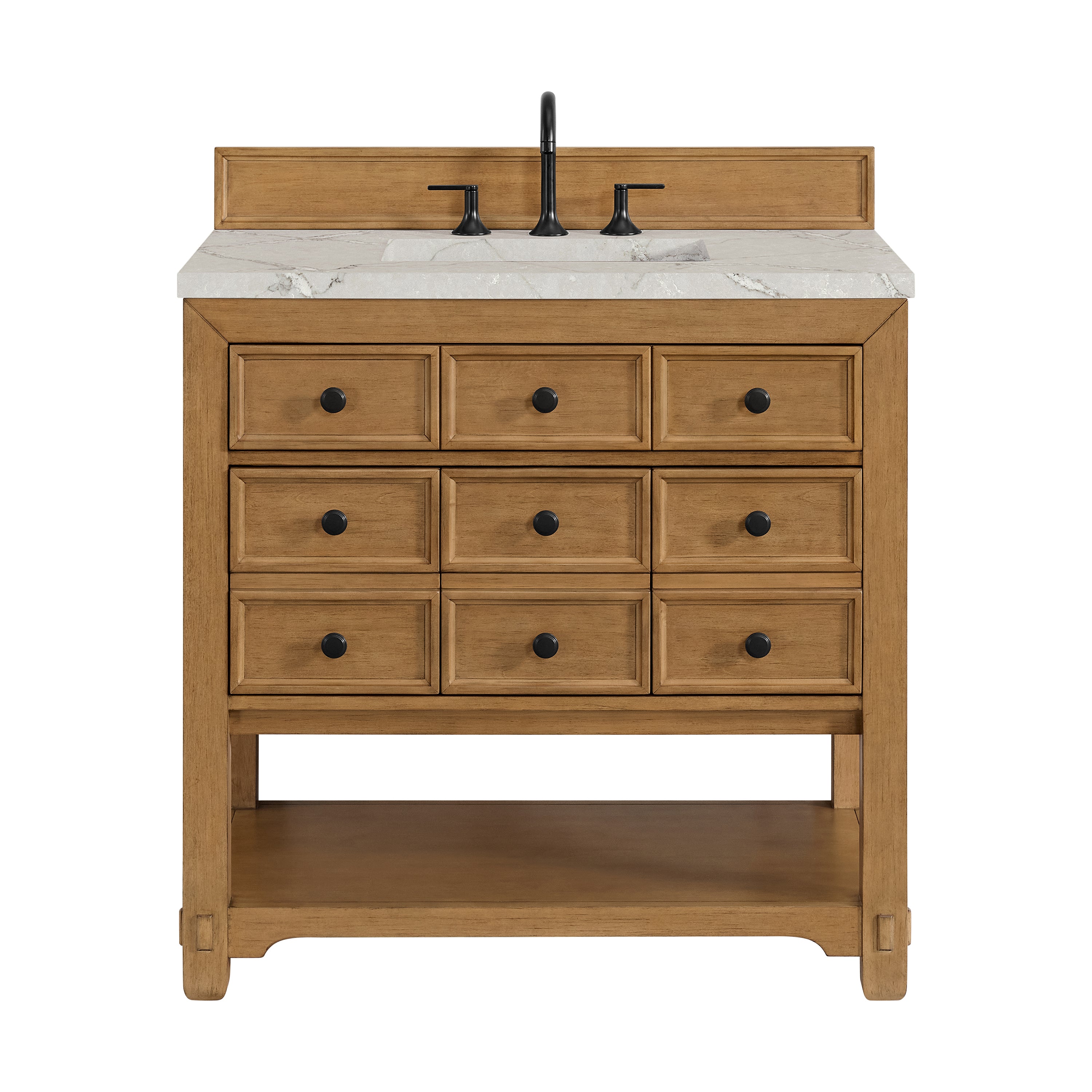 James Martin Vanities Malibu 36" Single Vanity - Amber Birch
