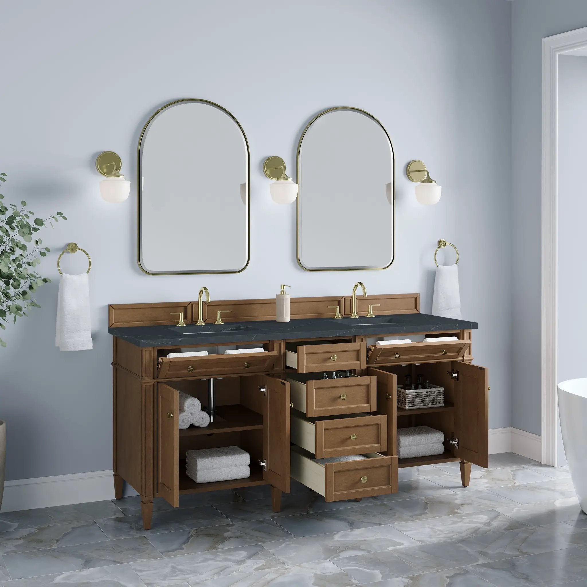 pecan vanity