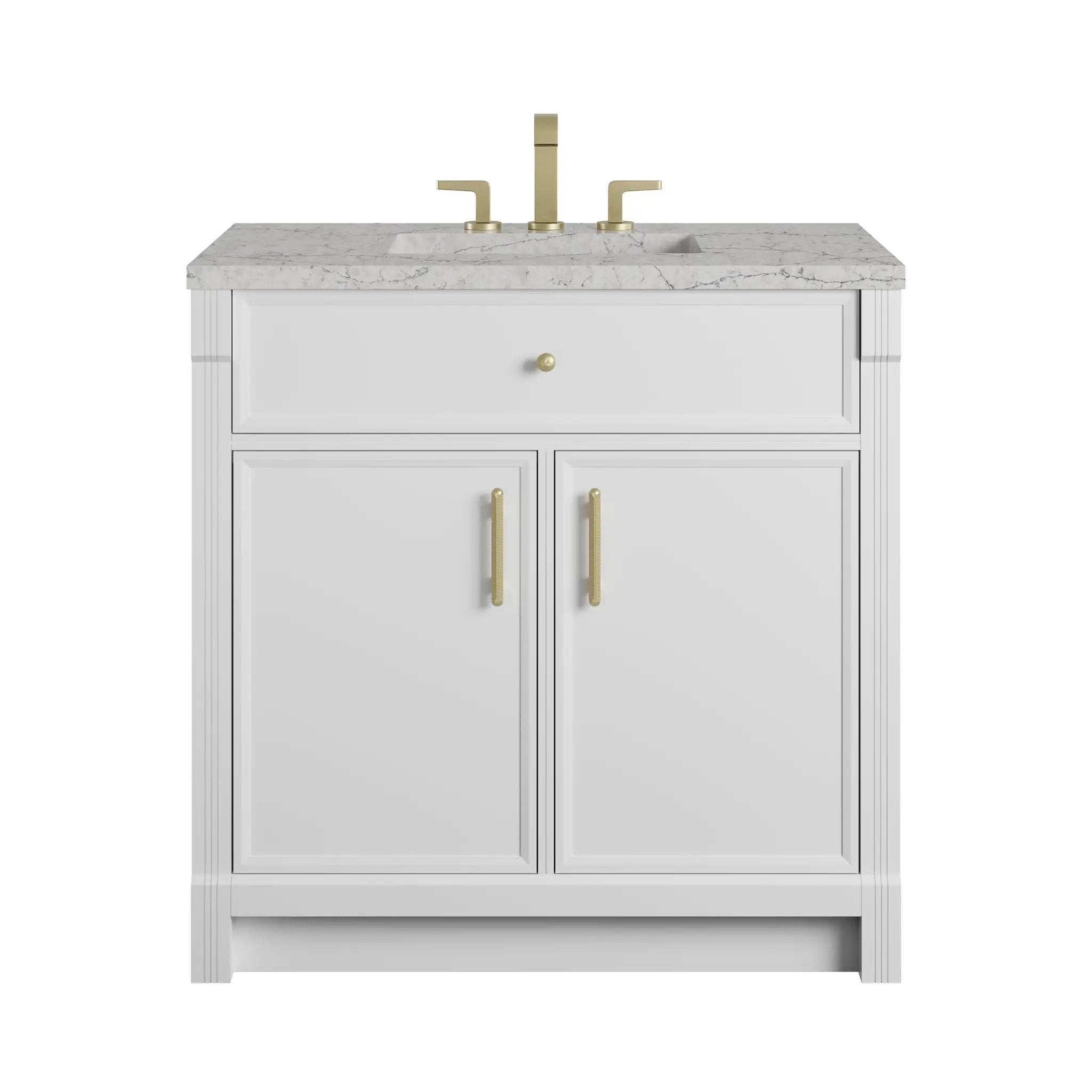 James Martin Bellshire 36" Single Vanity Set - Bright White by James Martin Vanities