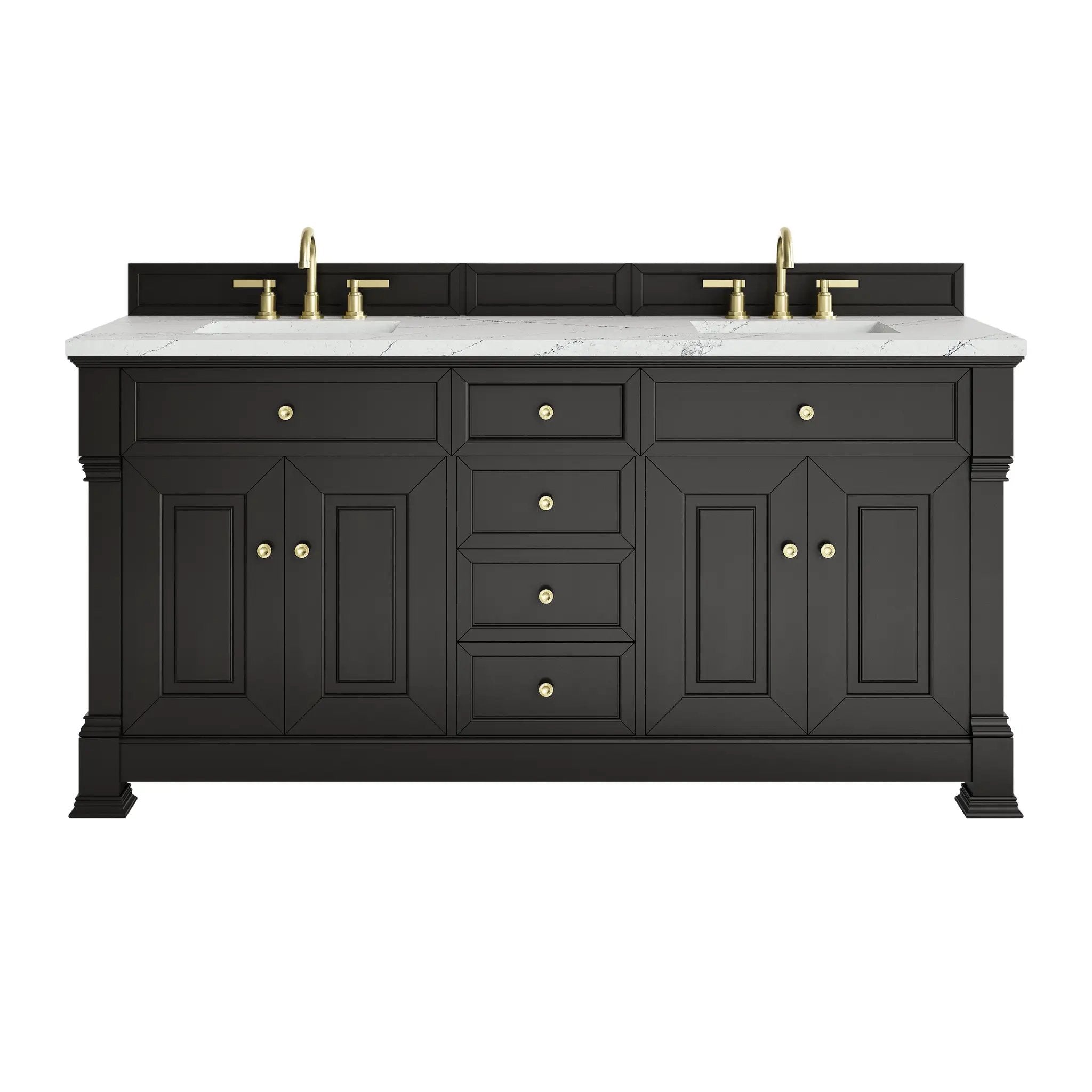 James Martin Brookfield 72" Double Vanity Set - Black Onyx by James Martin Vanities
