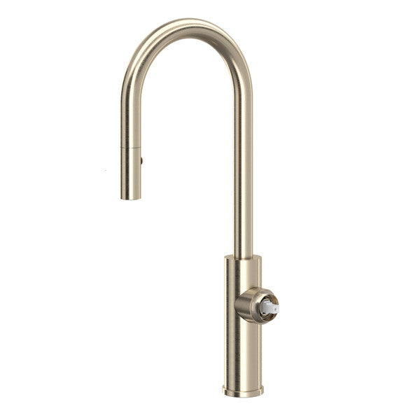 Rohl Eclissi Pull-Down Bar/Food Prep Kitchen Faucet with C-Spout - Less Handle