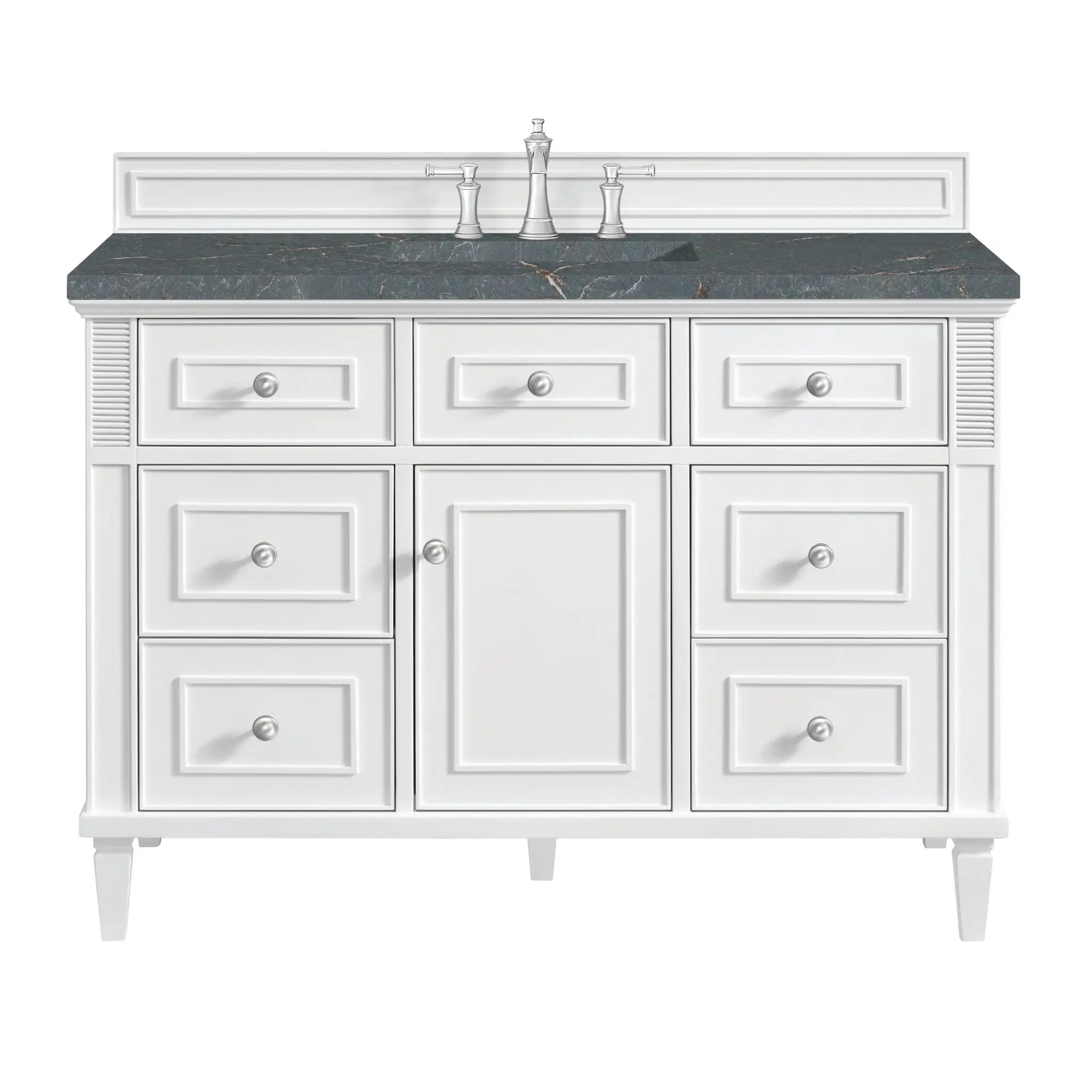 James Martin Lorelai 48" Single Vanity Set - Bright White by James Martin Vanities