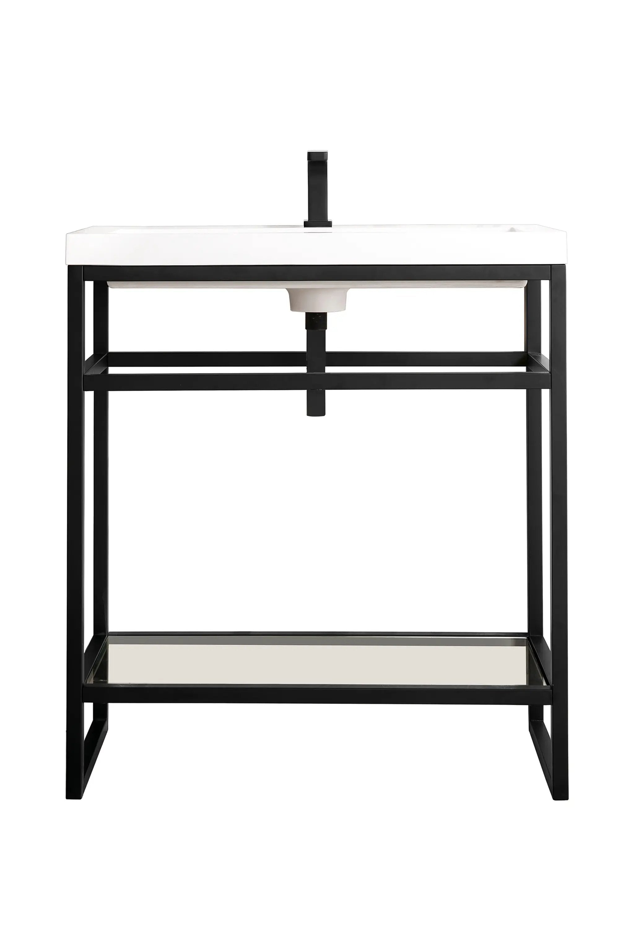 matte black vanity