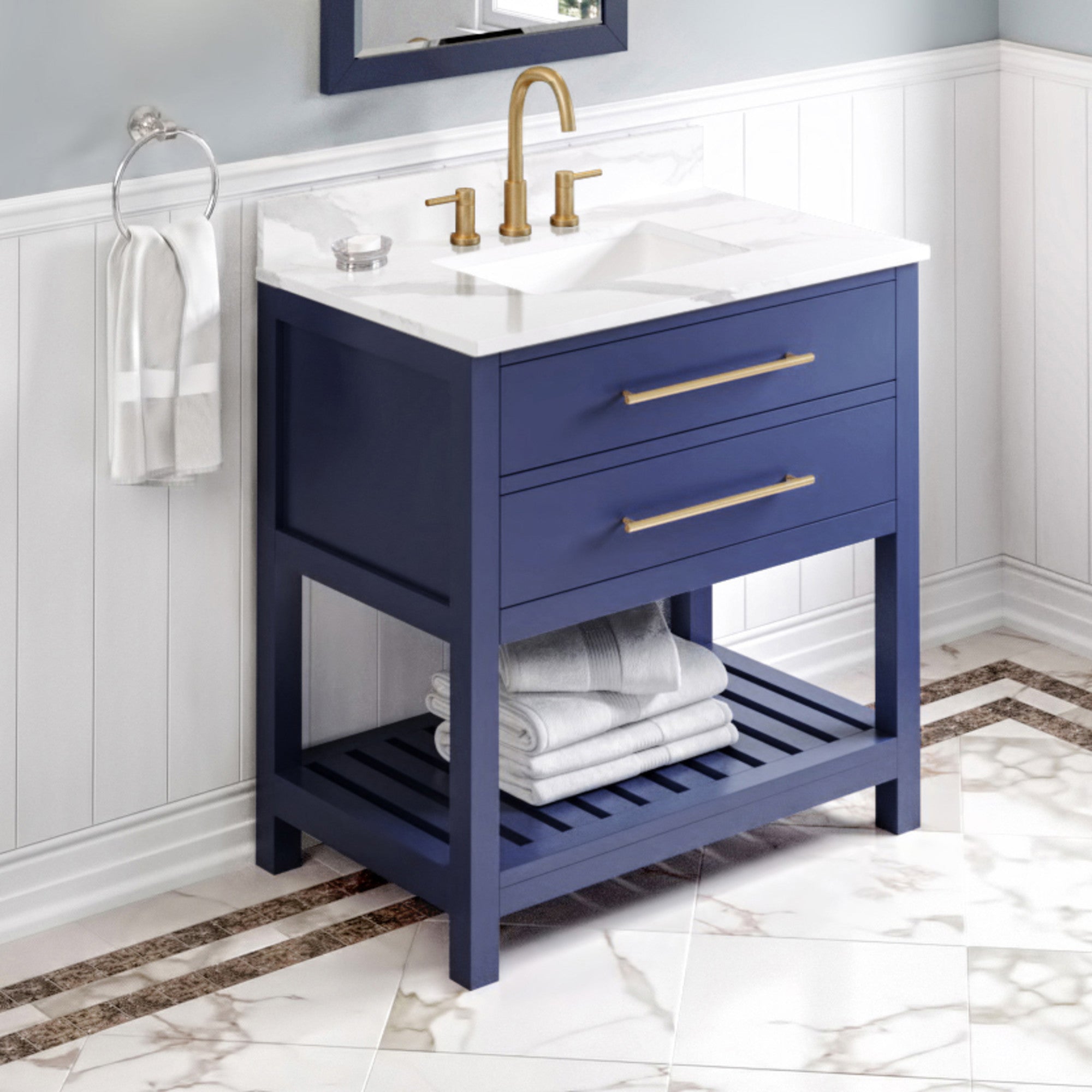 Jeffrey Alexander 36" Wavecrest Vanity Set