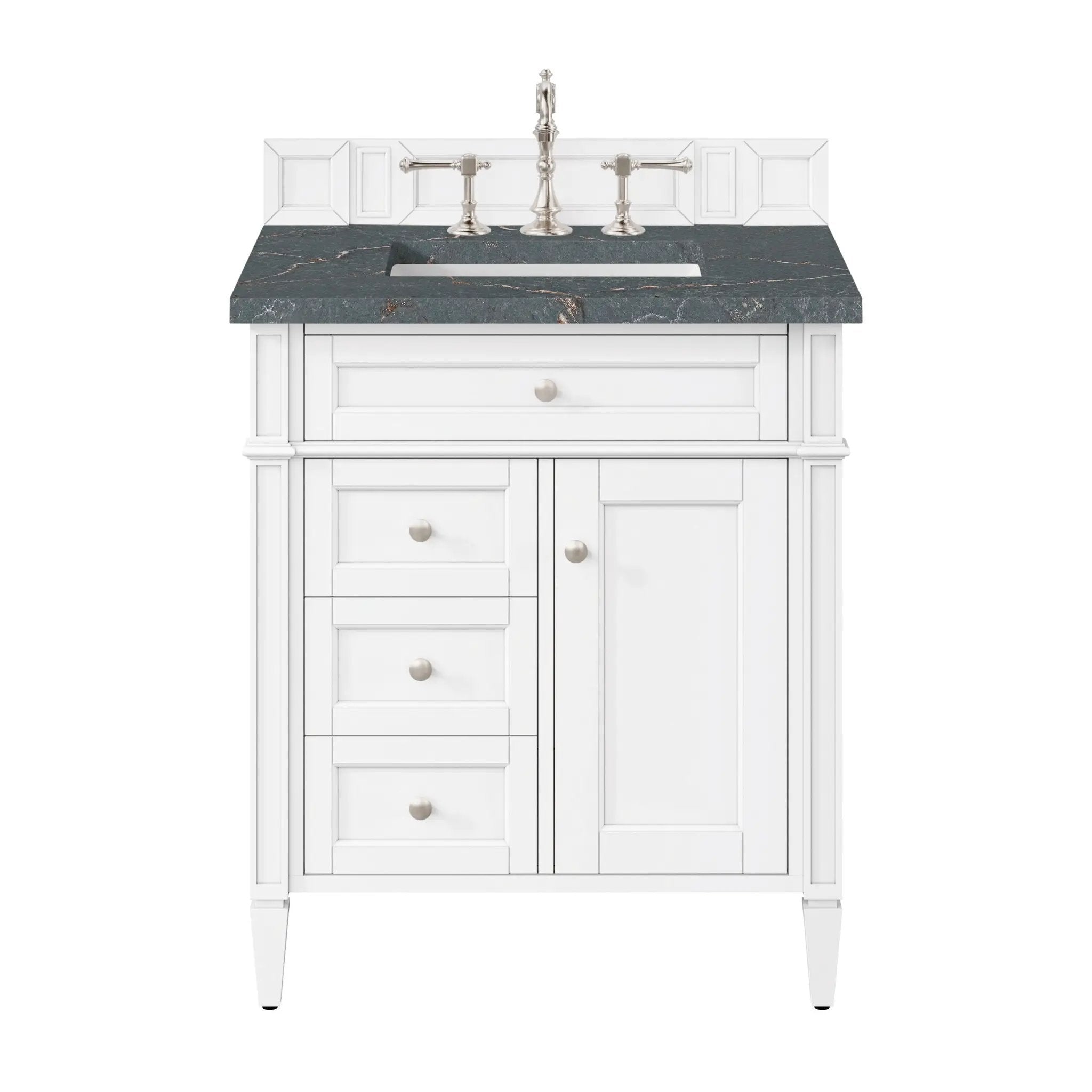 James Martin Brittany 30" Single Vanity Set - Bright White by James Martin Vanities