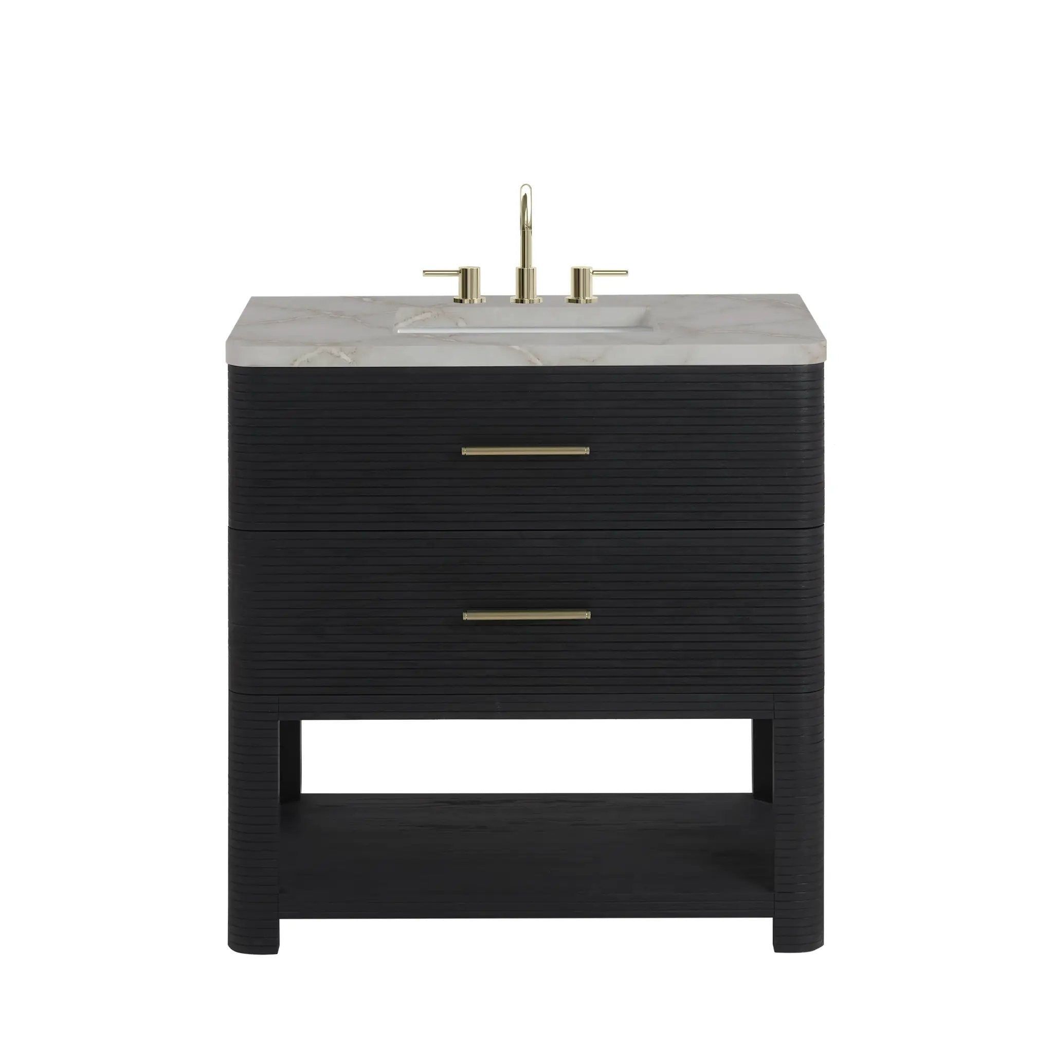 James Martin Lucian 36" Single Vanity Set - Carbon Oak by James Martin Vanities