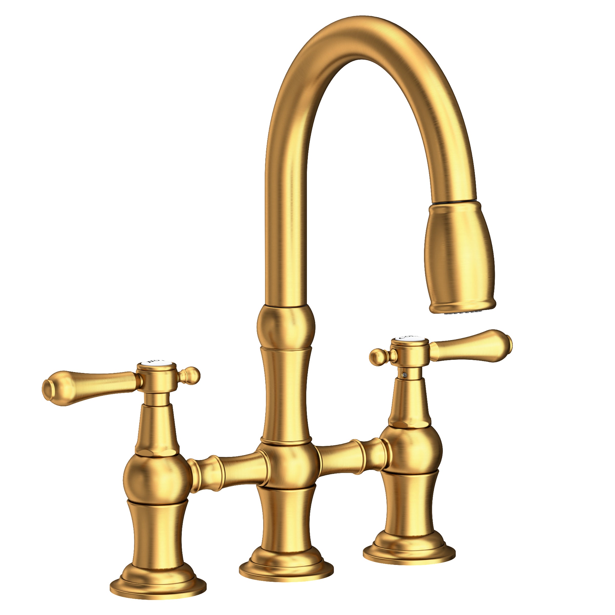 Newport Brass Chesterfield Kitchen Bridge Pull-Down Faucet