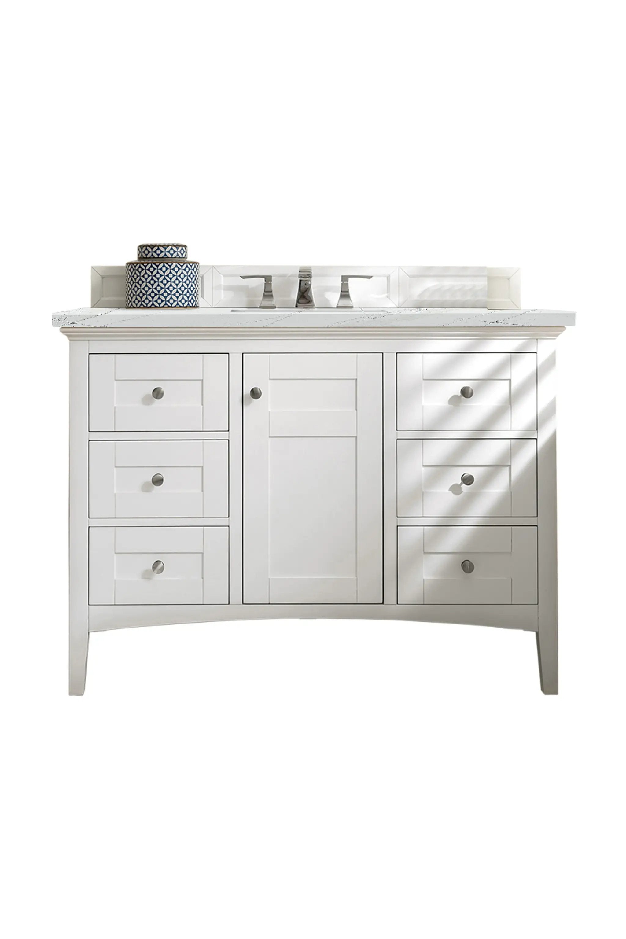 James Martin Palisades 48" Single Vanity Set - Bright White by James Martin Vanities
