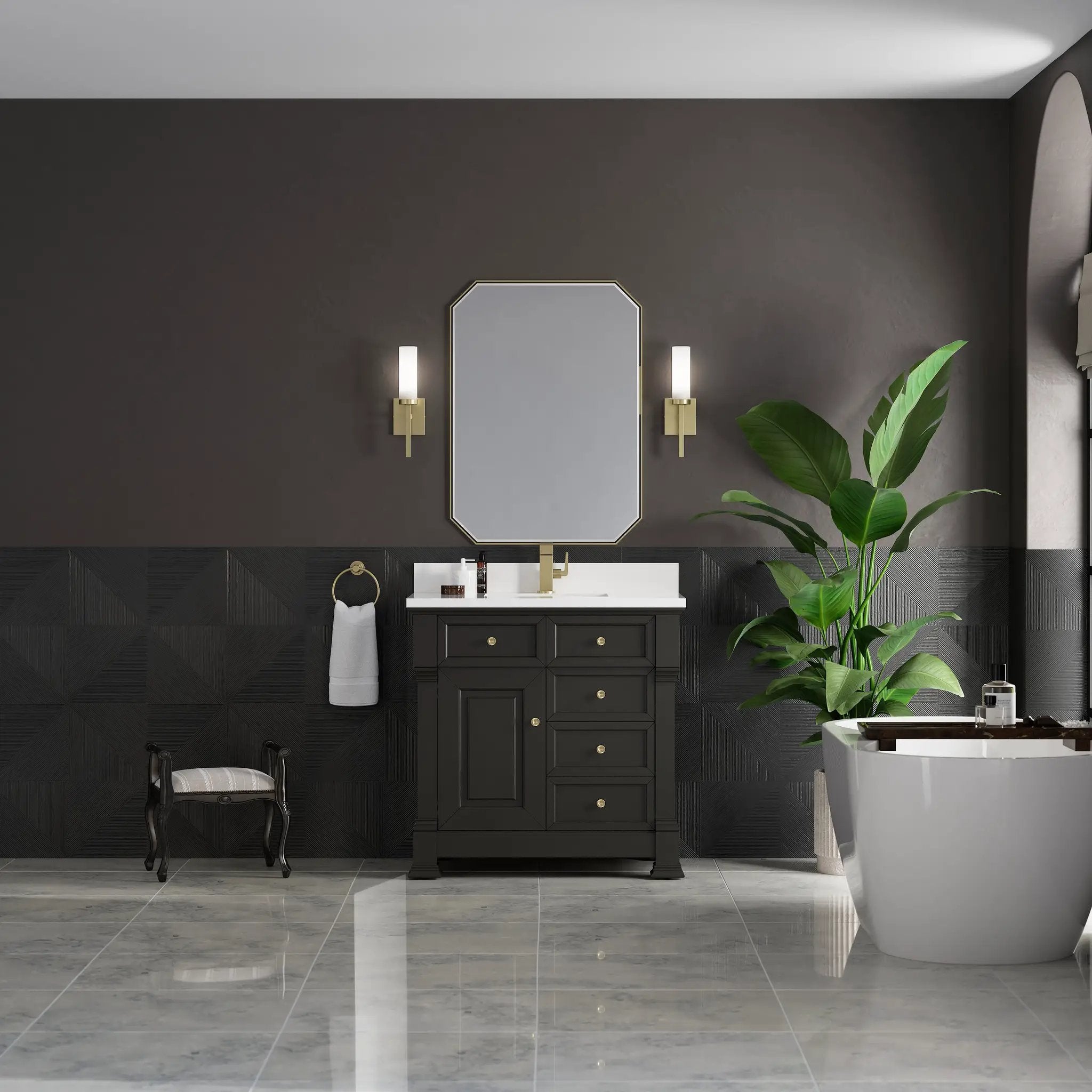 black onyx vanity