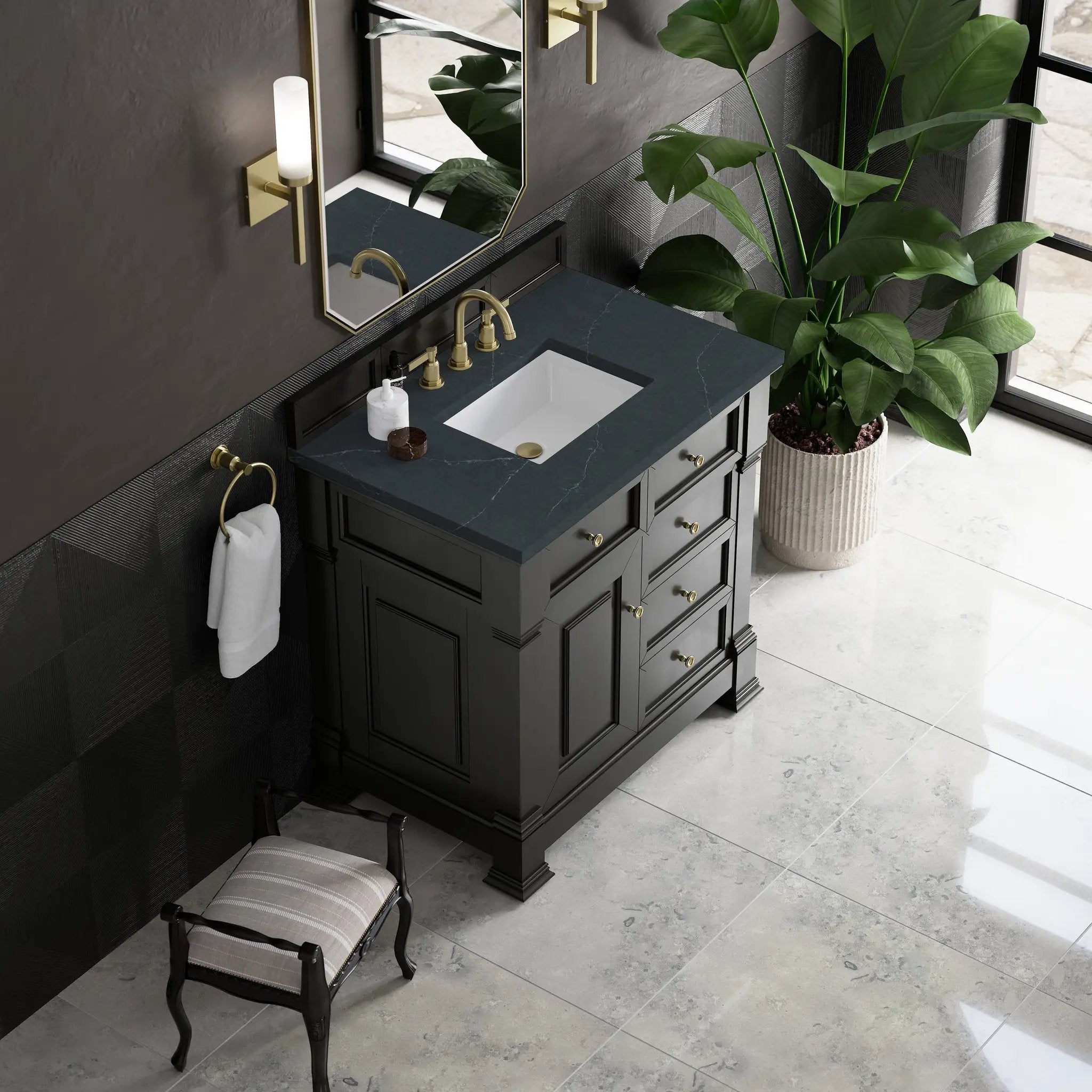 black onyx vanity