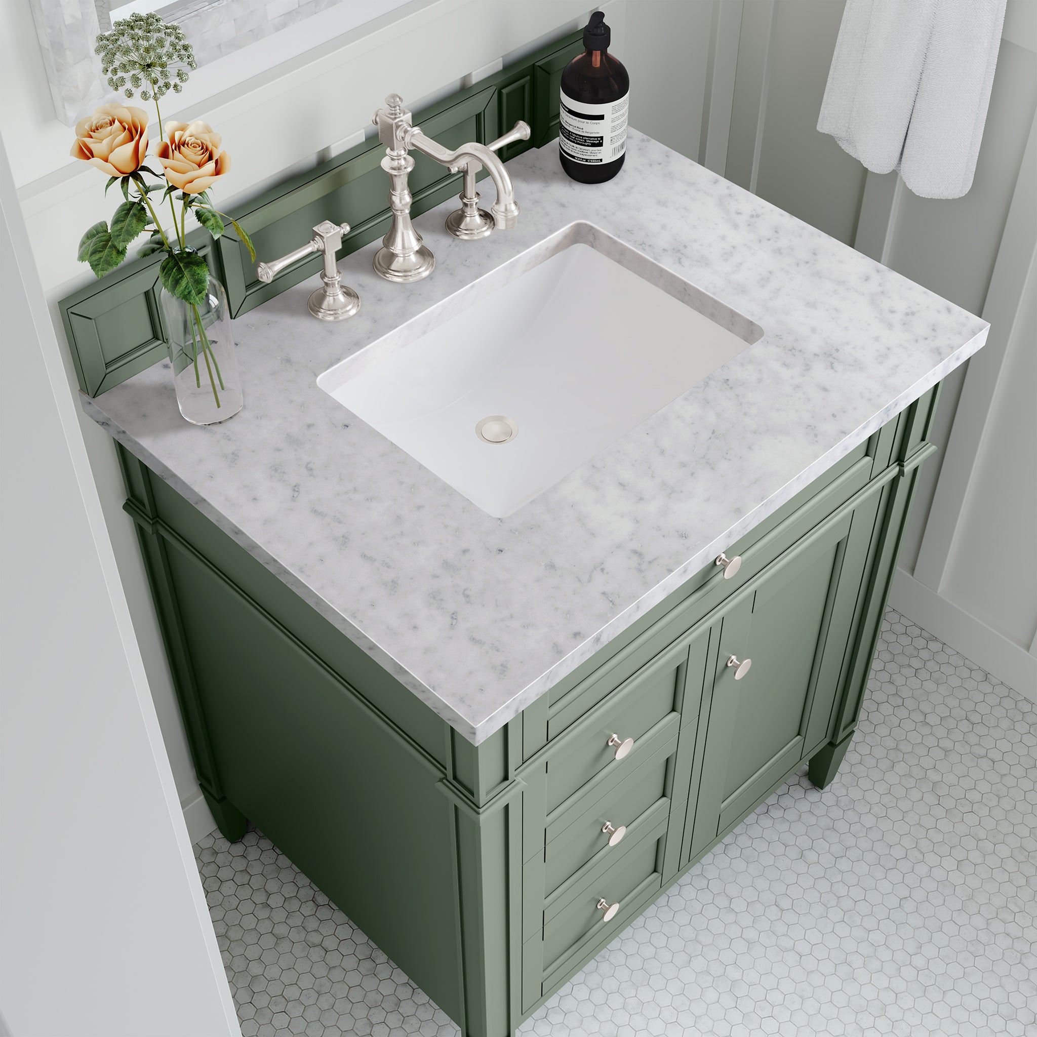 smokey celadon vanity