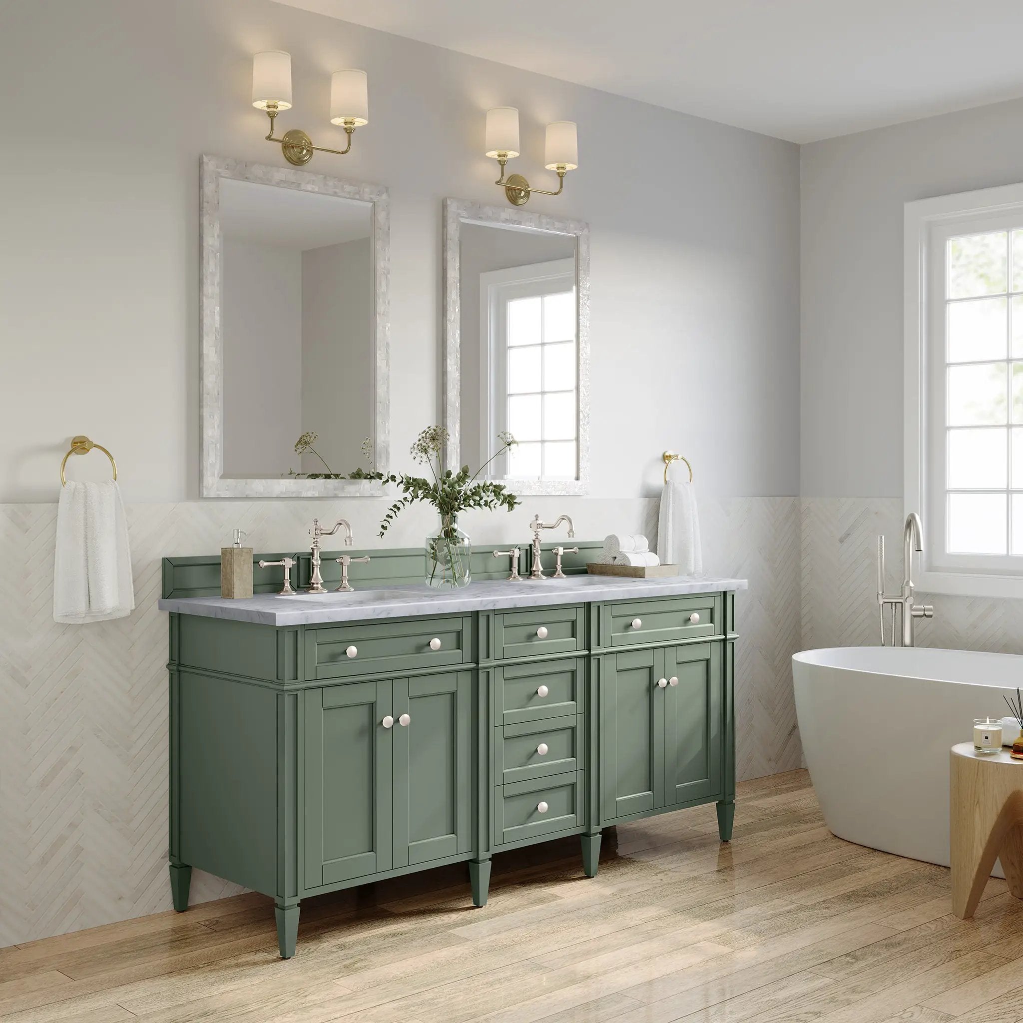 smokey celadon vanity