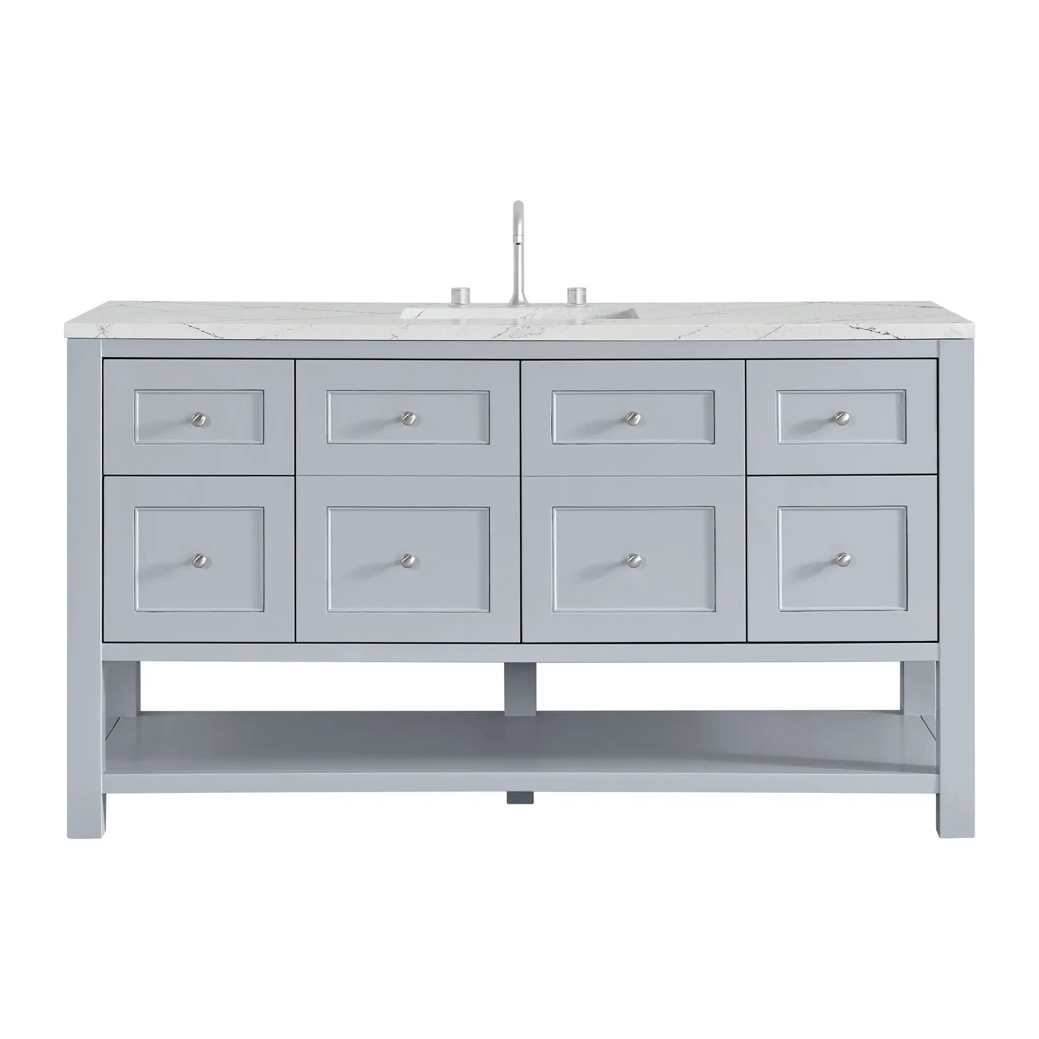 James Martin Breckenridge 60" Single Vanity Set - Serenity Blue by James Martin Vanities