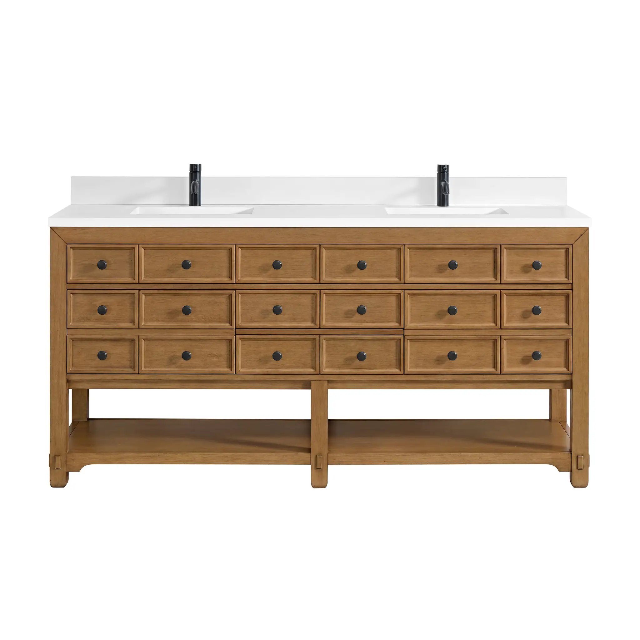 James Martin Malibu 72" Double Vanity Set - Amber Birch by James Martin Vanities