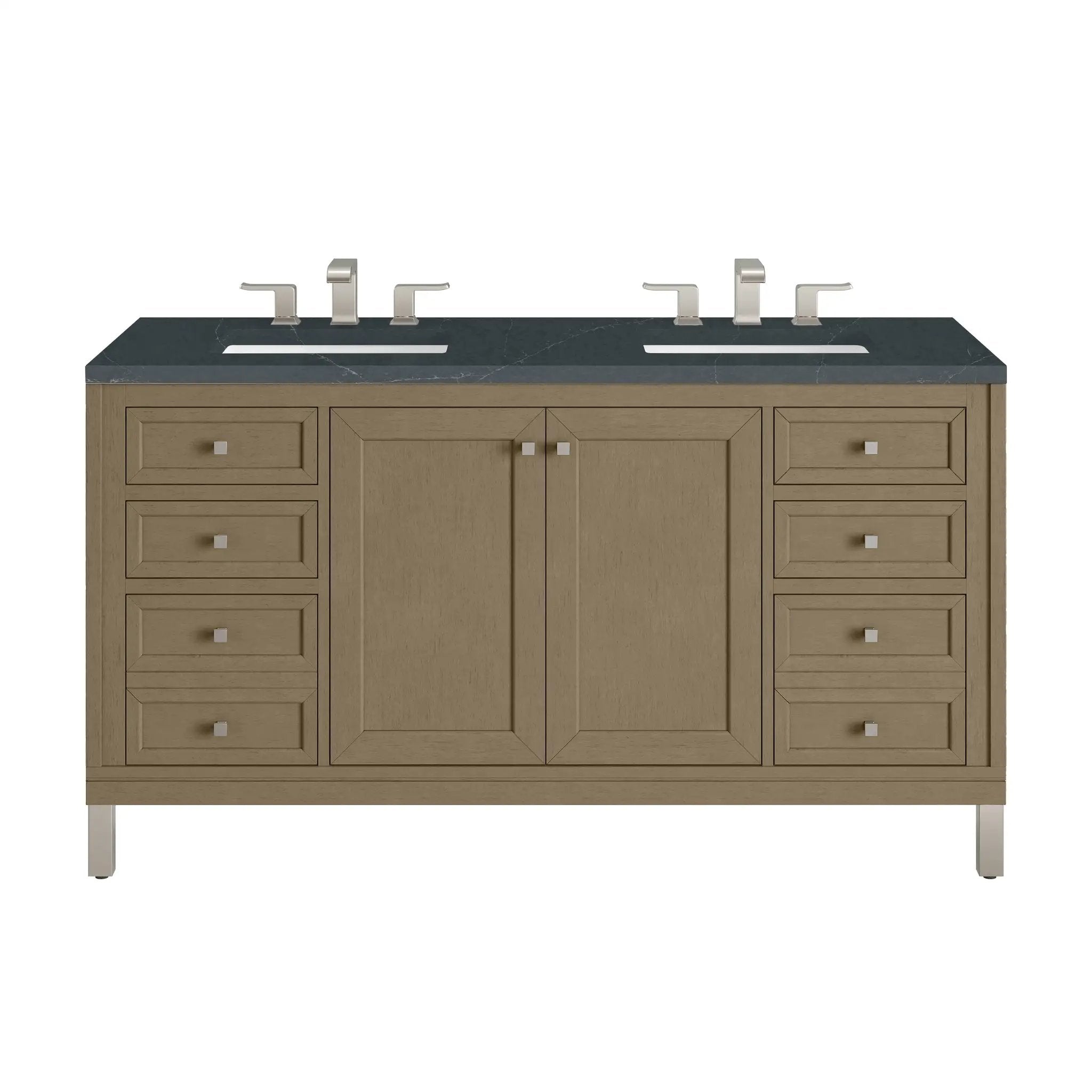 James Martin Chicago 60" Double Vanity Set - Walnut Whisper by James Martin Vanities