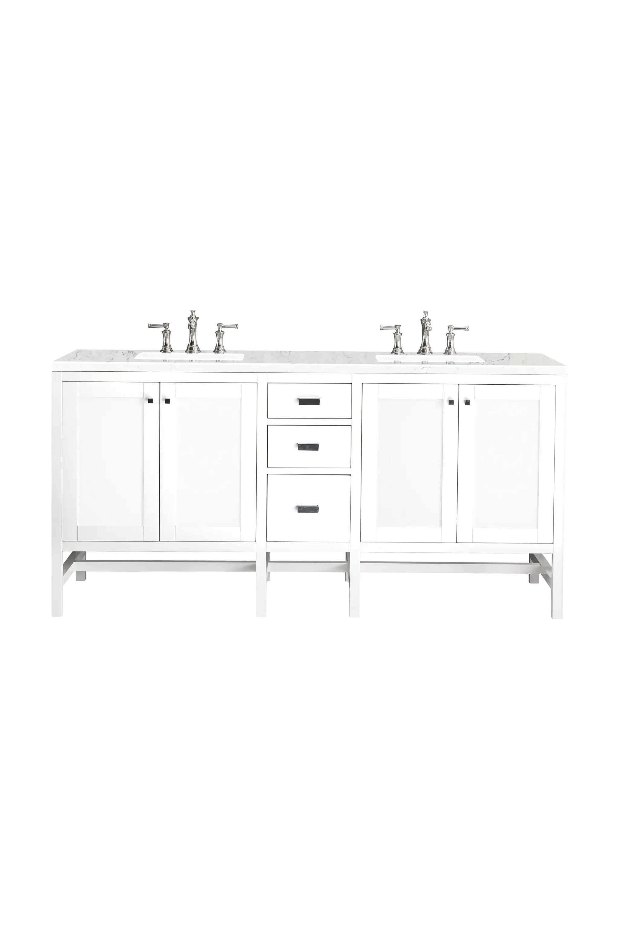 James Martin Addison 72" Double Vanity Set - Glossy White by James Martin Vanities