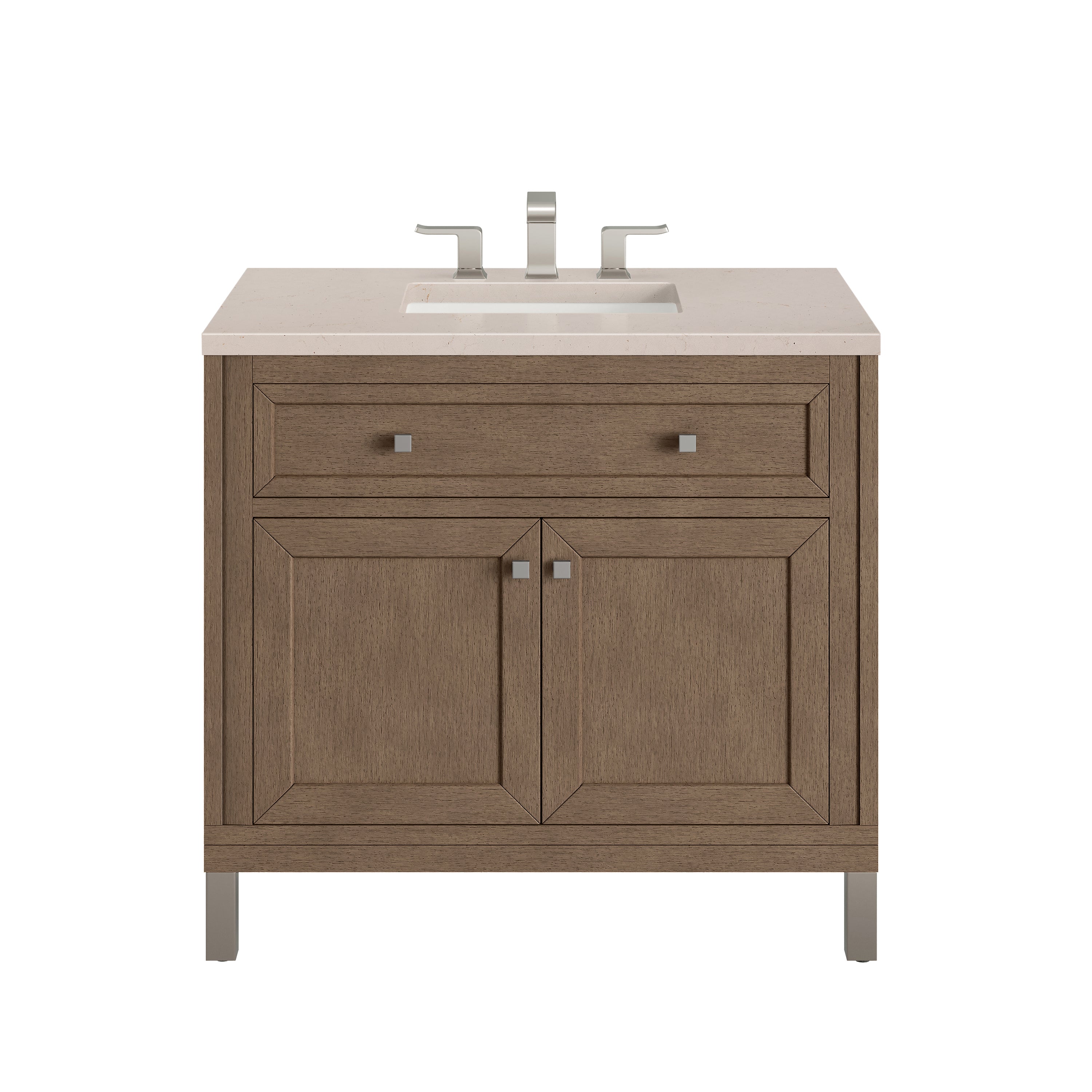 James Martin Vanities Chicago 36" Single Vanity - Whitewashed Walnut
