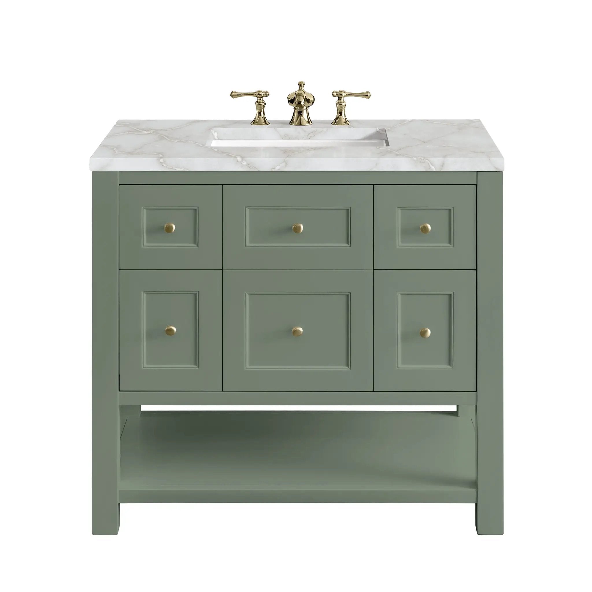 James Martin Breckenridge 36" Single Vanity Set - Smokey Celadon by James Martin Vanities