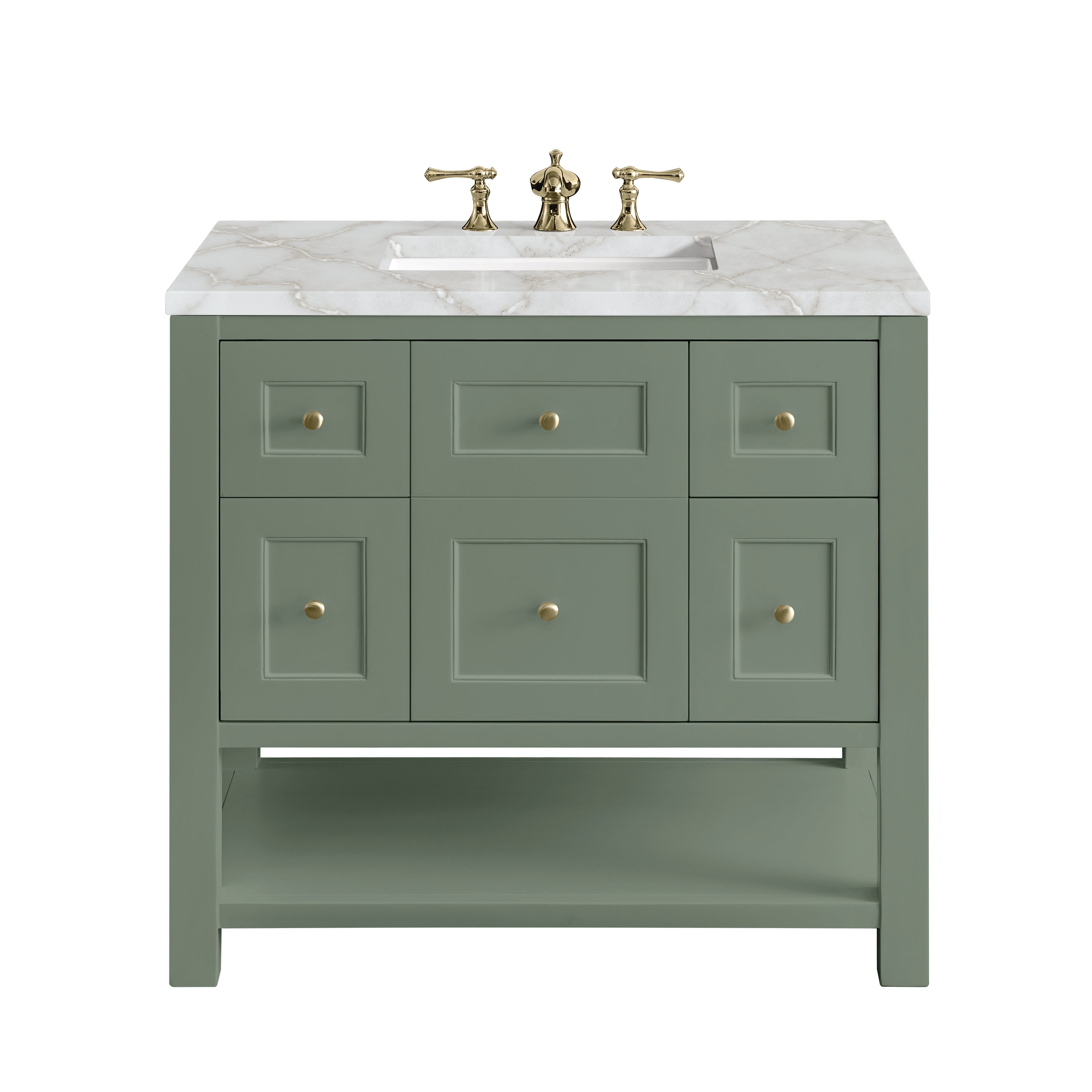 James Martin Vanities Breckenridge 36" Single Vanity - Smokey Celadon
