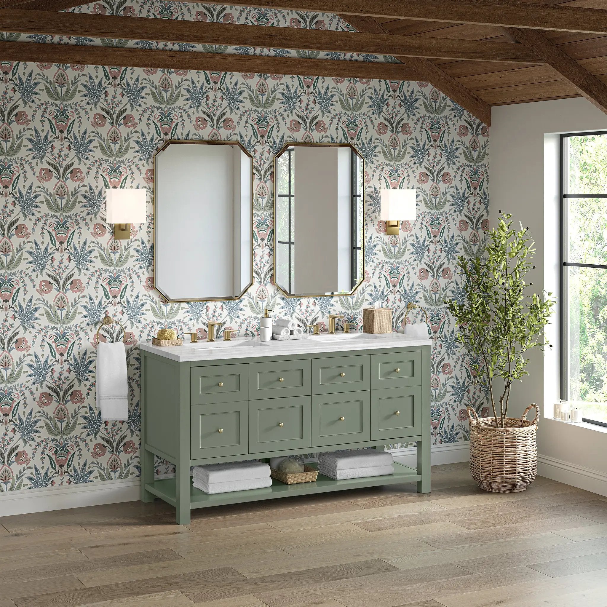 smokey celadon vanity
