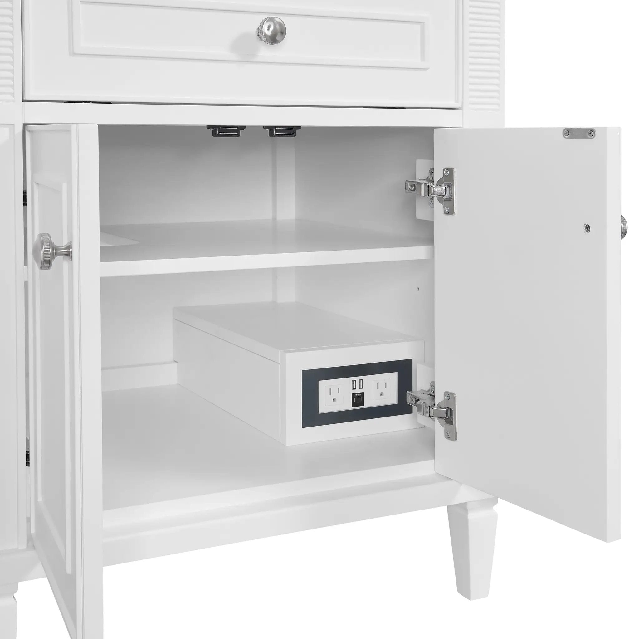 bright white vanity