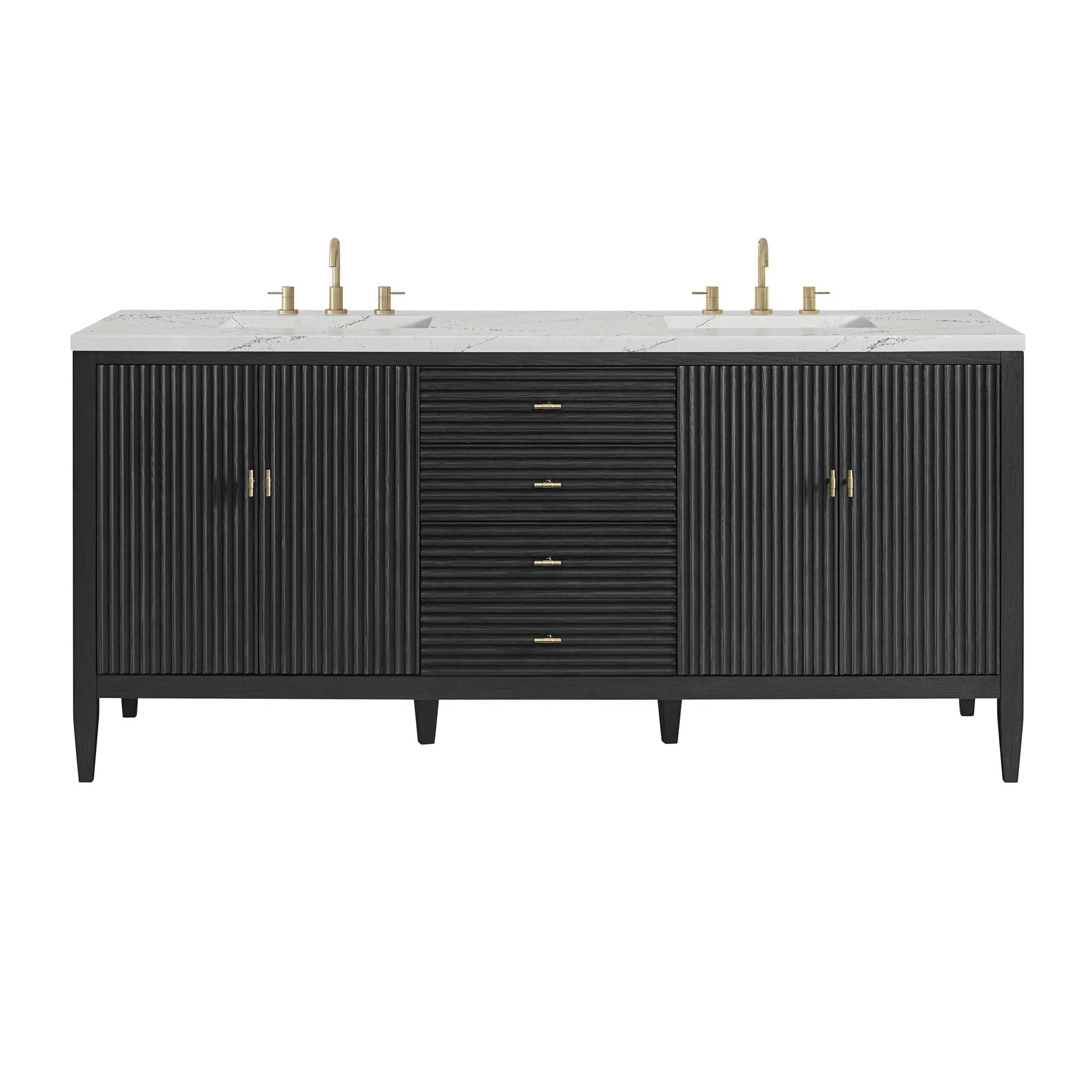 James Martin Myrrin 72" Vanity Set - Carbon Oak by James Martin Vanities