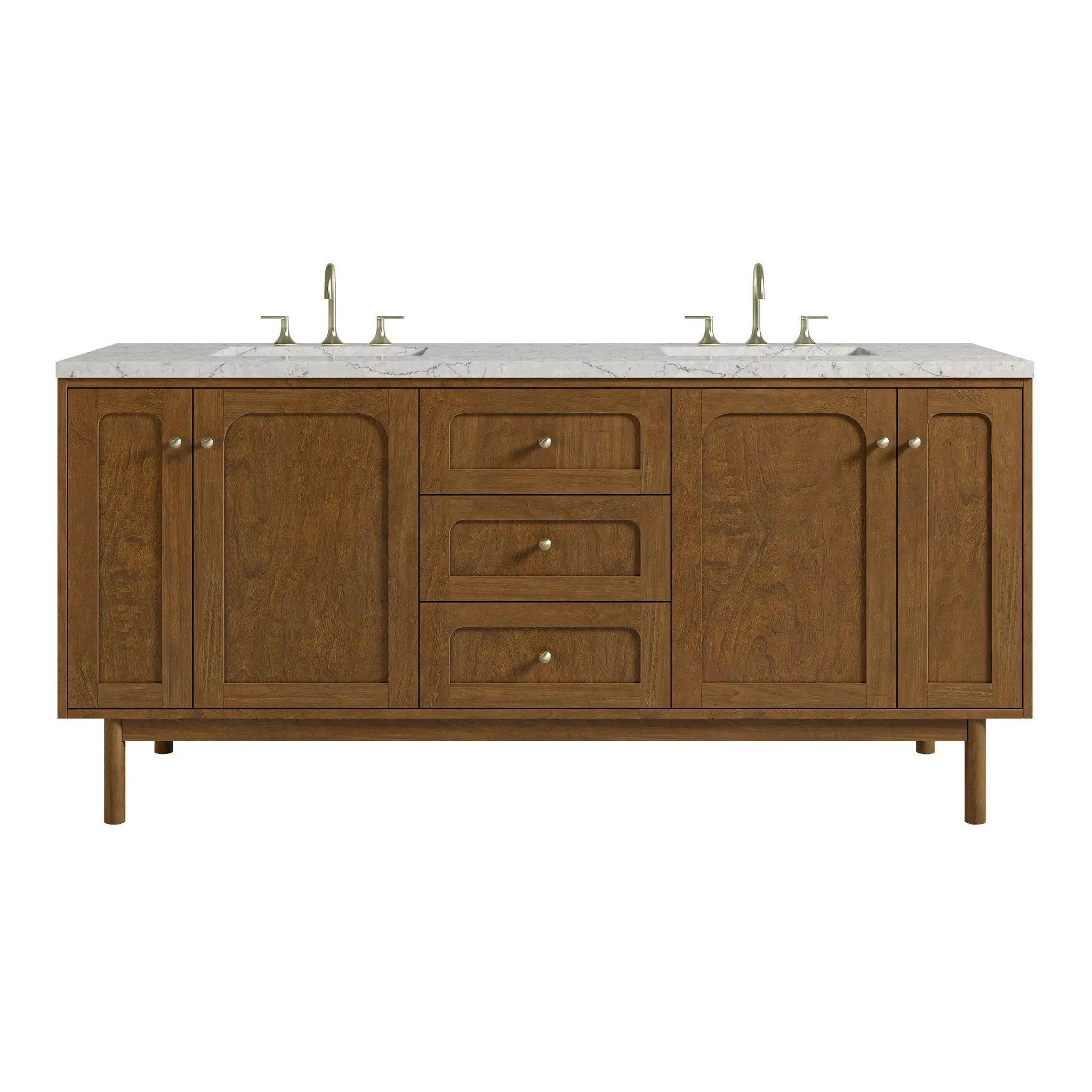 James Martin Laurent 72" Double Vanity Set - Honey Oak by James Martin Vanities