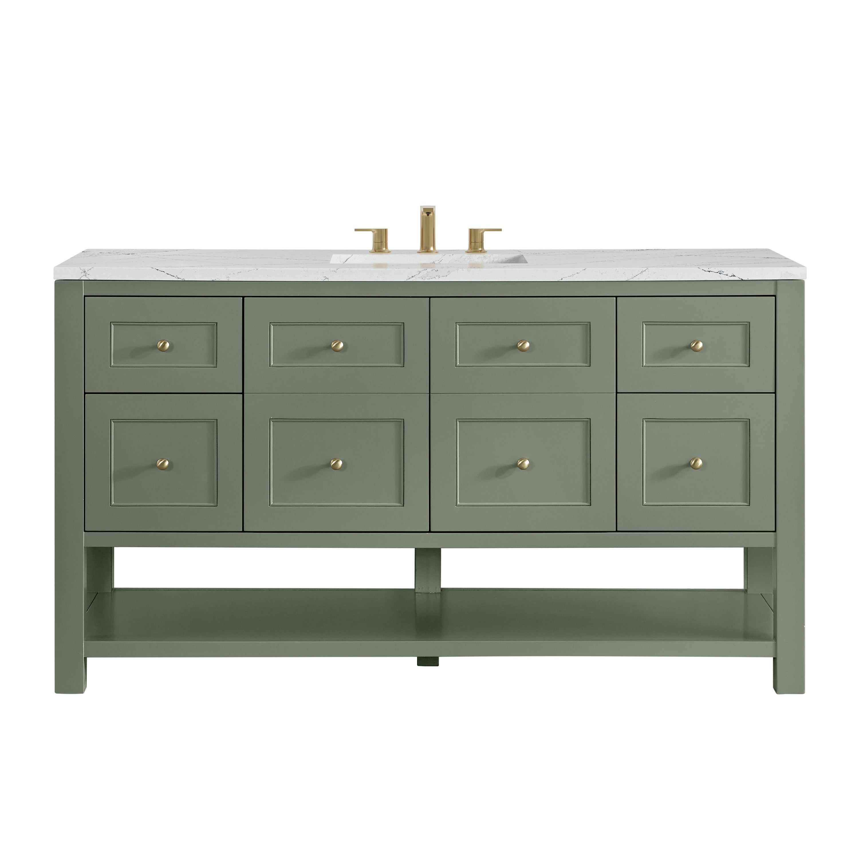 James Martin Vanities Breckenridge 60" Single Vanity - Smokey Celadon