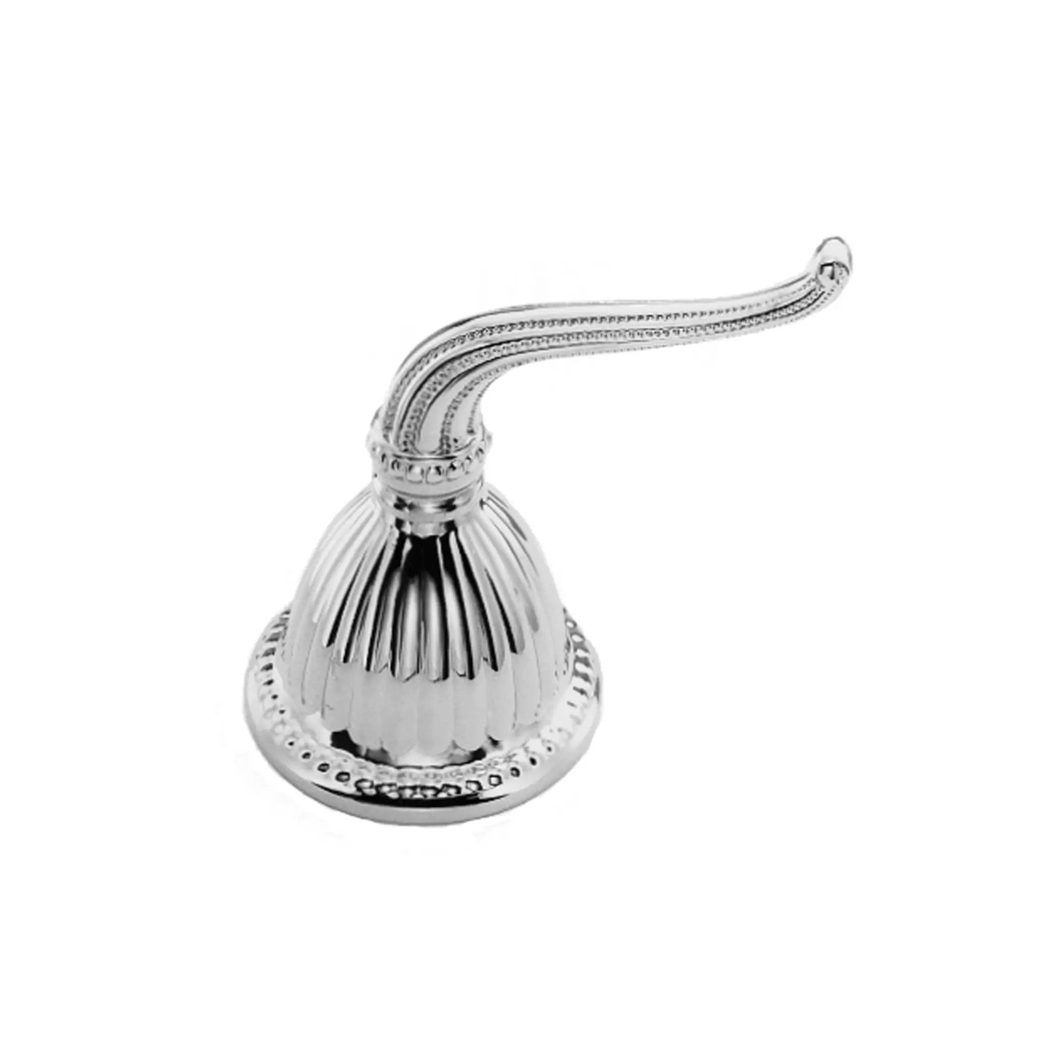 polished chrome flow control handle