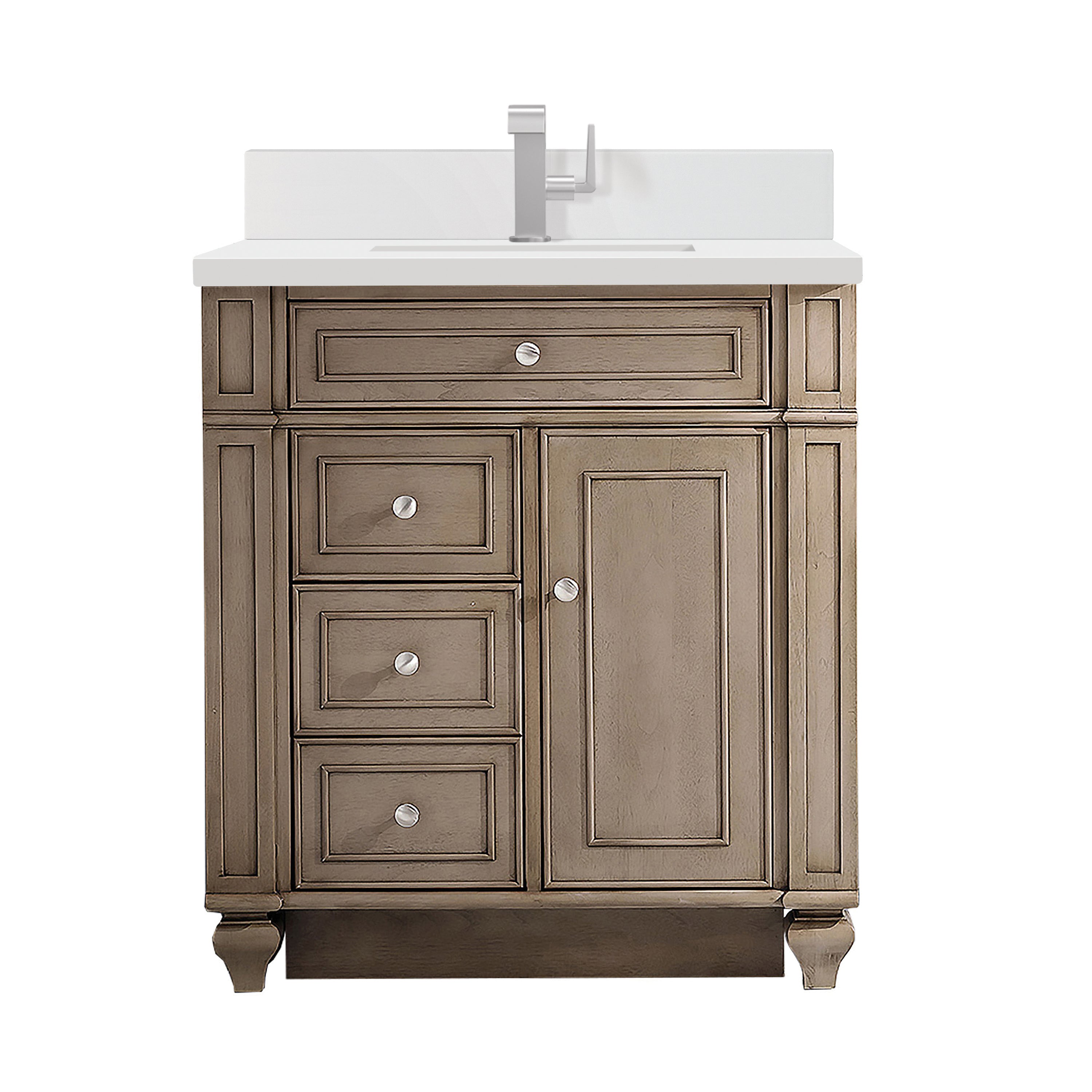 James Martin Vanities Bristol 30" Single Vanity - Whitewashed Walnut