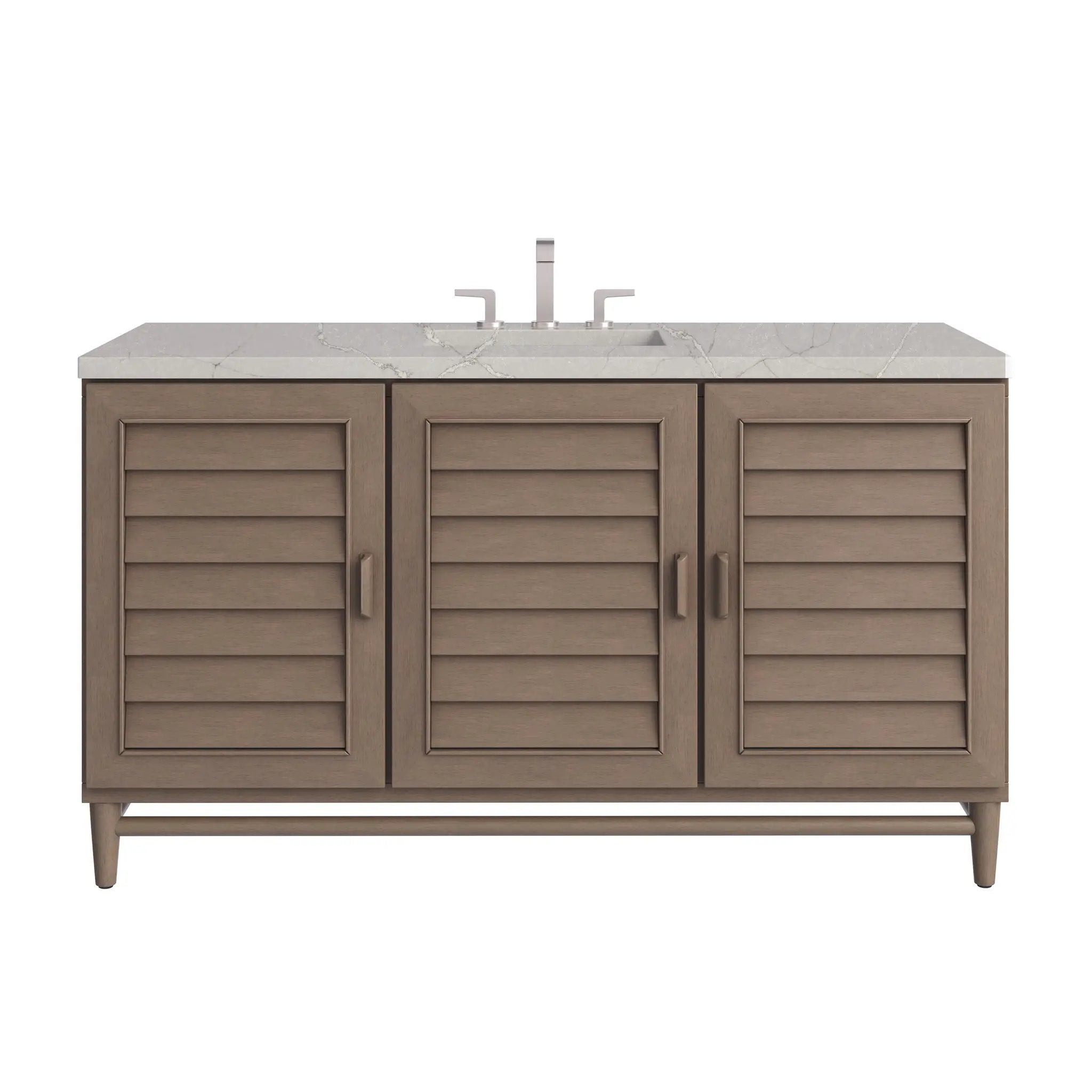 James Martin Portland 60" Single Vanity Set - Whitewashed Walnut by James Martin Vanities