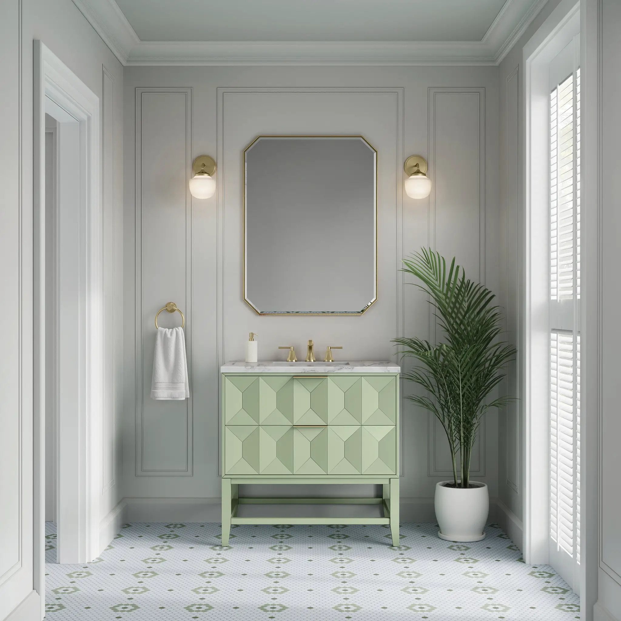 pistachio vanity