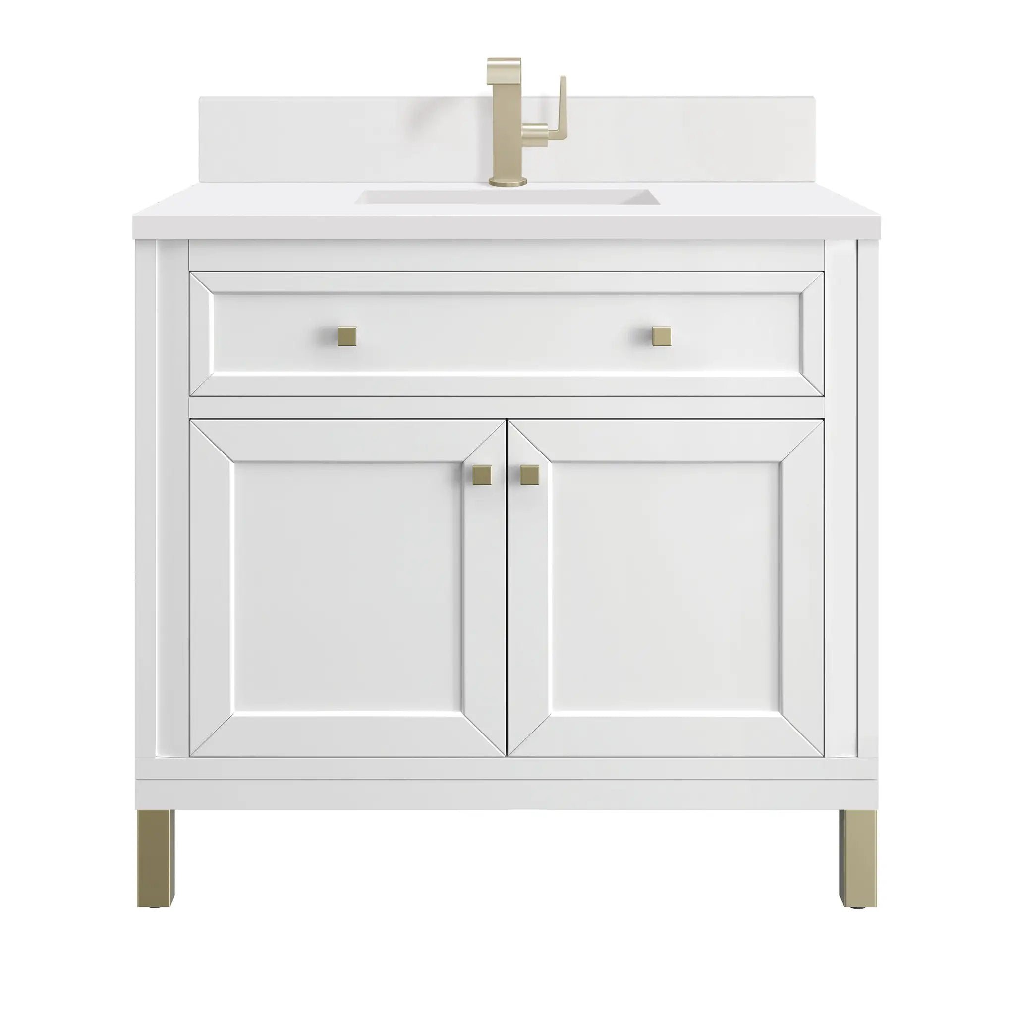 James Martin Chicago 36" Single Vanity Set - Glossy White by James Martin Vanities