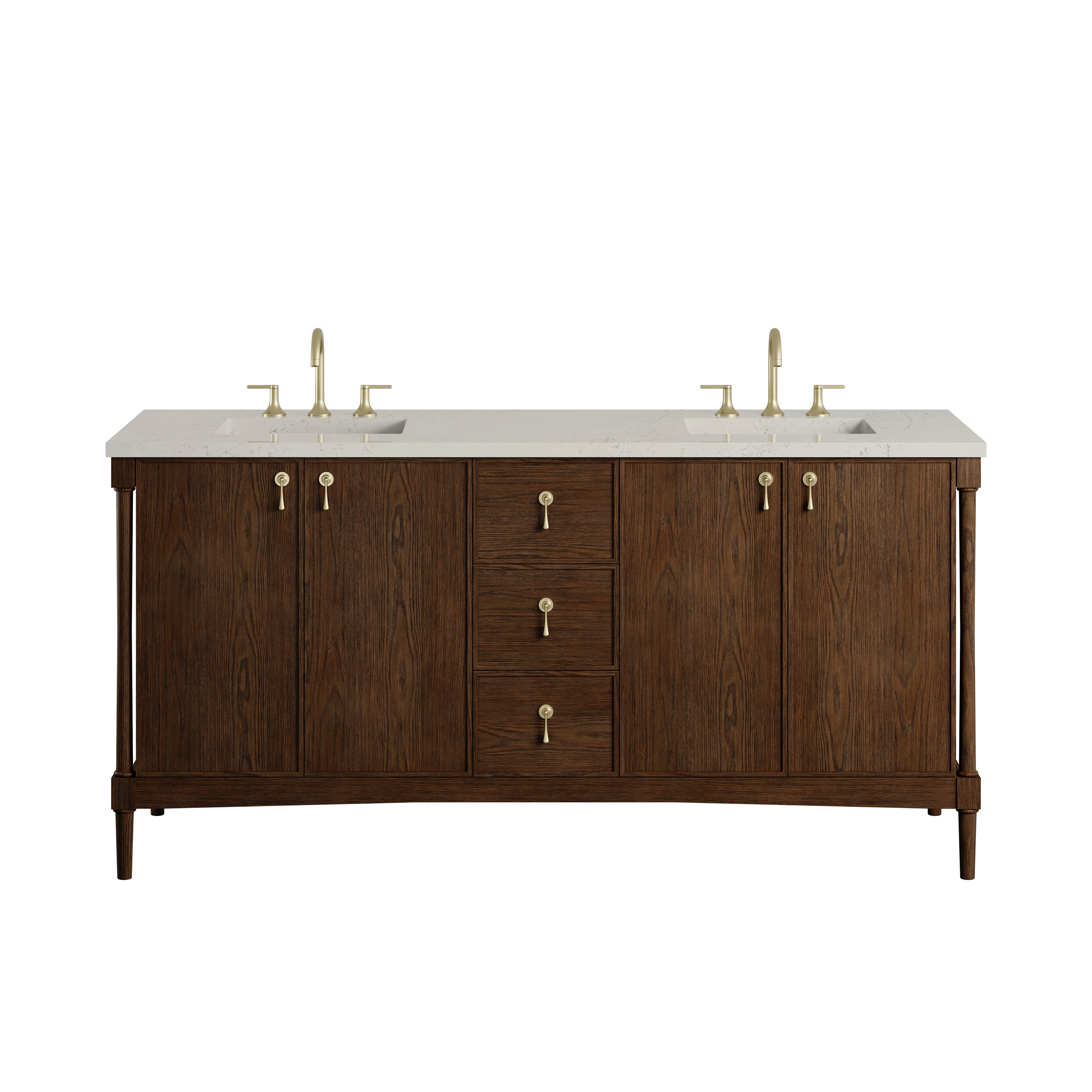 James Martin Kinnsden 72" Double Vanity Set - Sable Oak by James Martin Vanities