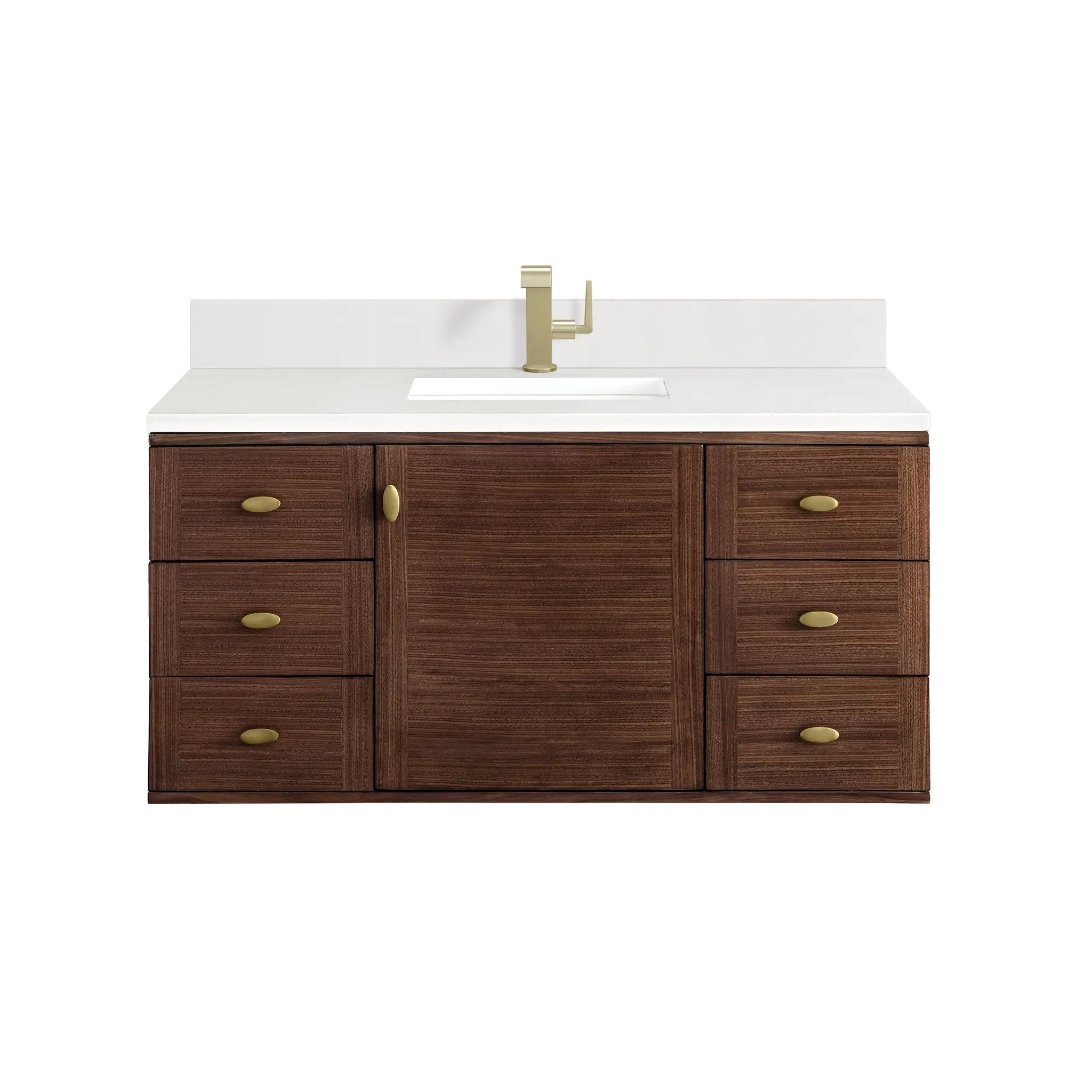 James Martin Amberly 48" Single Vanity Set - Mid-Century Walnut by James Martin Vanities