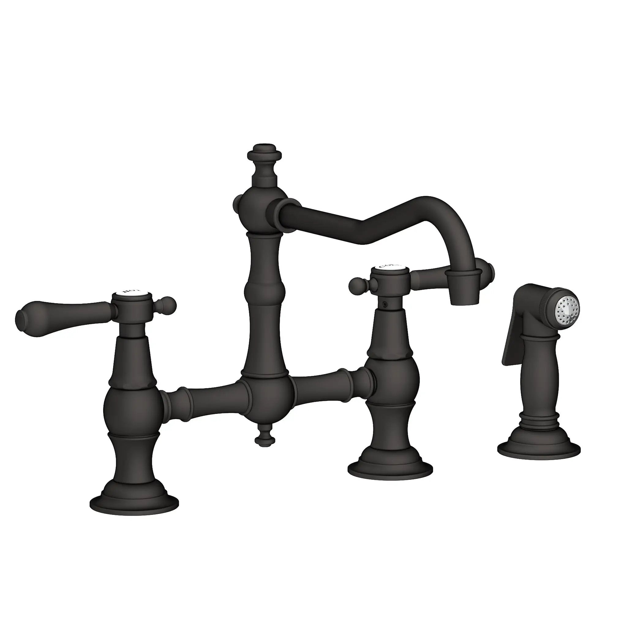 Newport Brass Chesterfield Kitchen Bridge Faucet with Side Spray by Newport Brass
