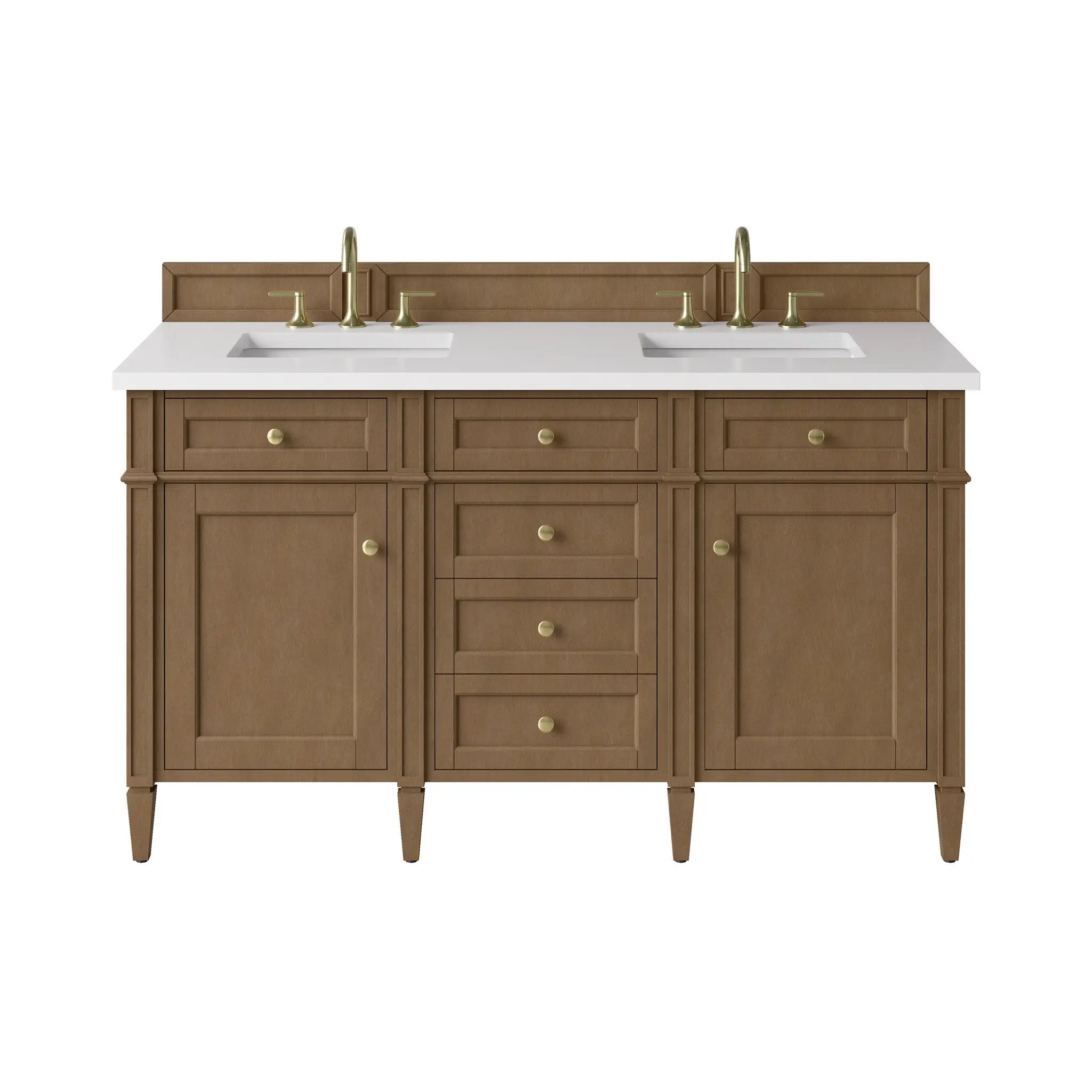 James Martin Brittany 60" Double Vanity Set - Pecan by James Martin Vanities
