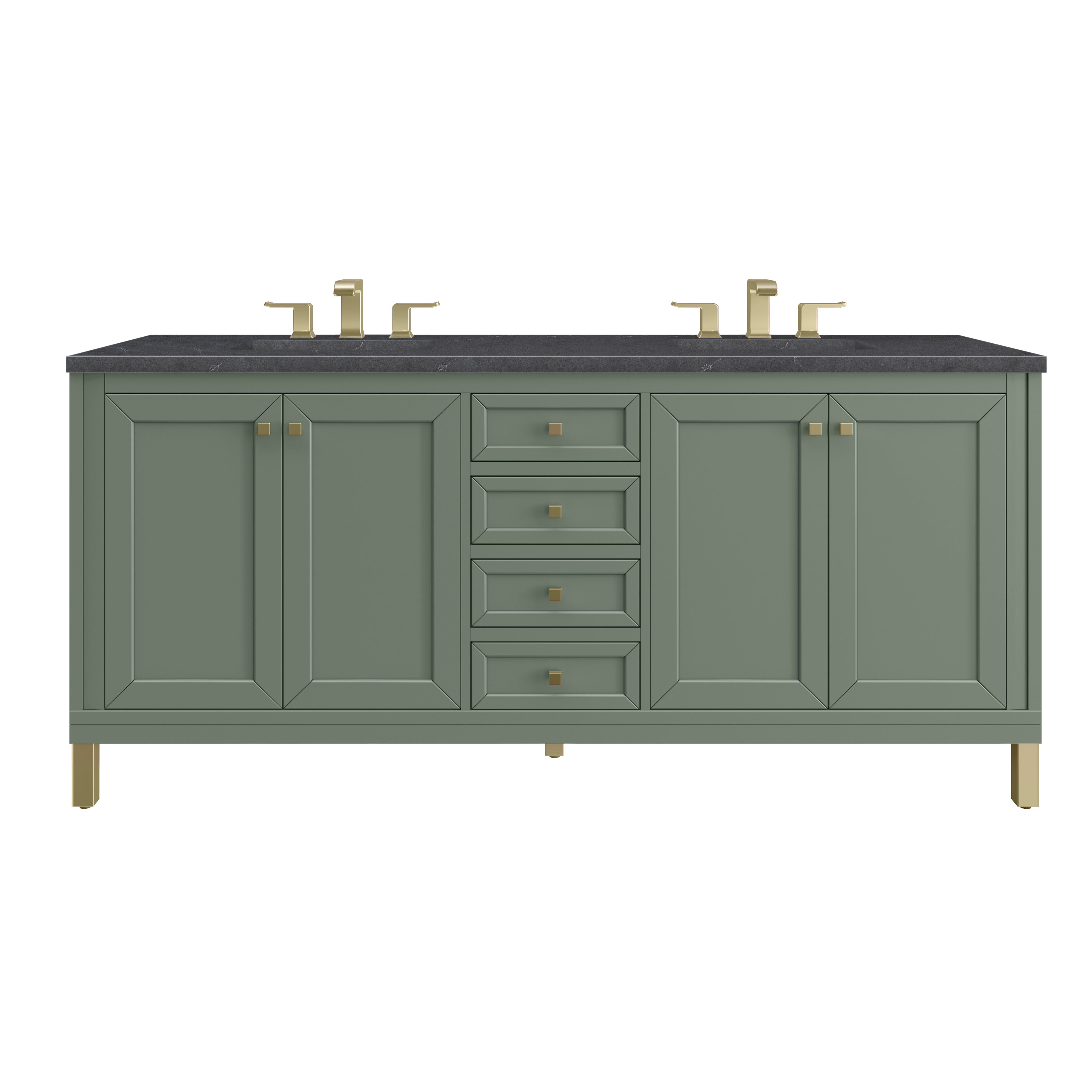 James Martin Vanities Chicago 72" Double Vanity - Smokey Celadon