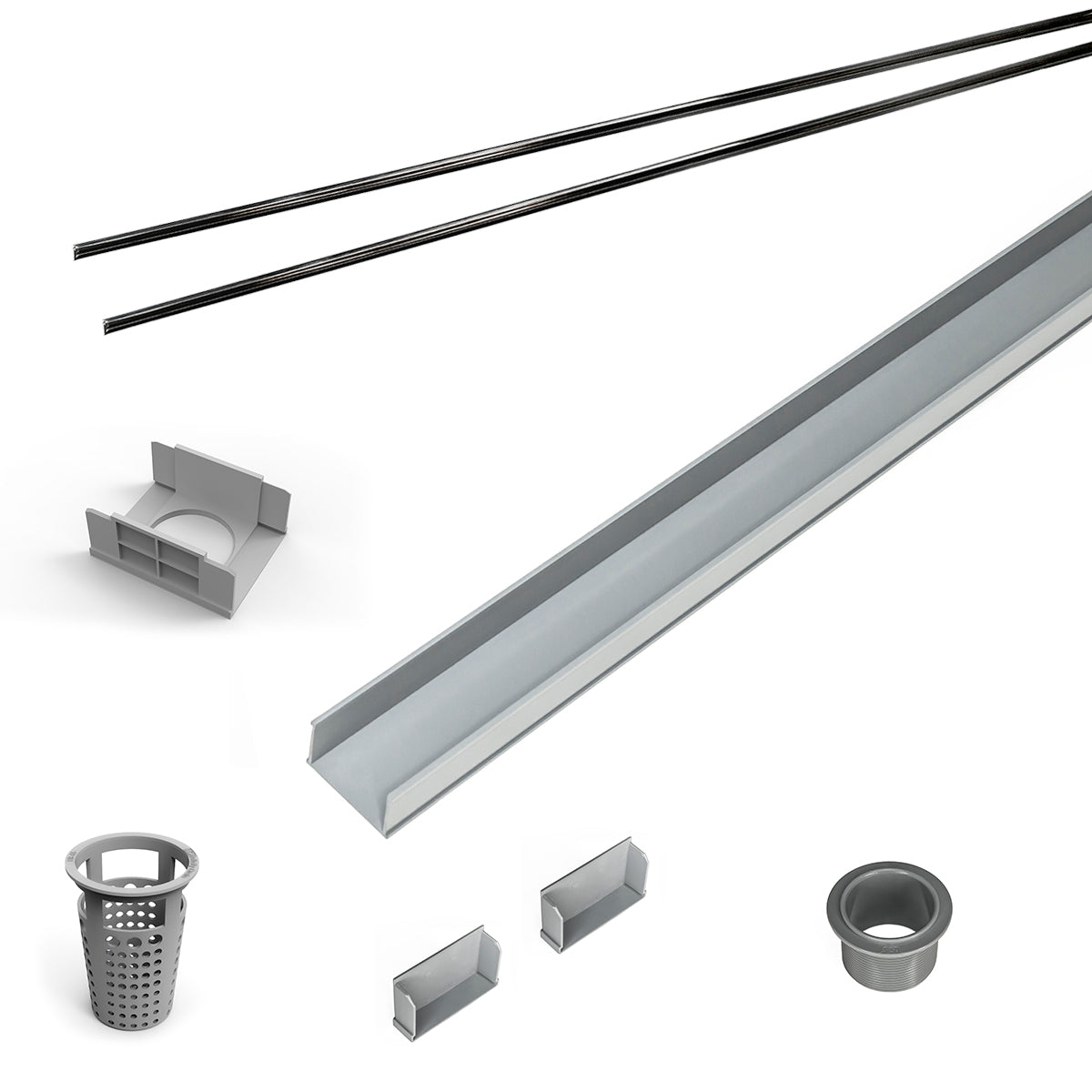Infinity Drain 36" PVC Component Only Kit for S-AG 65, S-DG 65, and S-TIF 65 series
