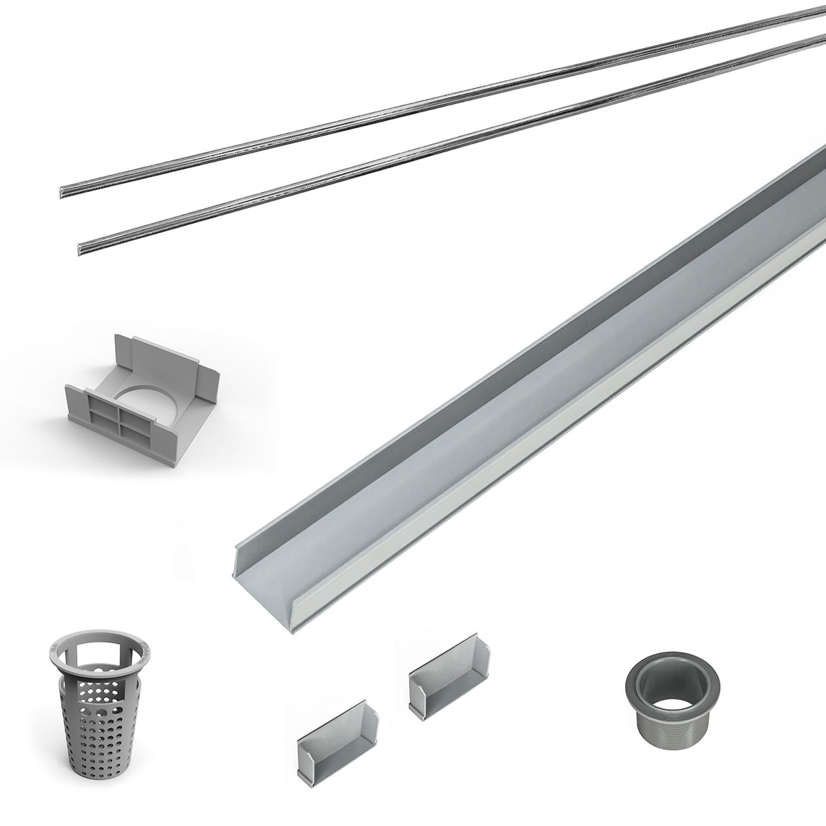 Infinity Drain 48" PVC Component Only Kit for S-AG 65, S-DG 65, and S-TIF 65 series