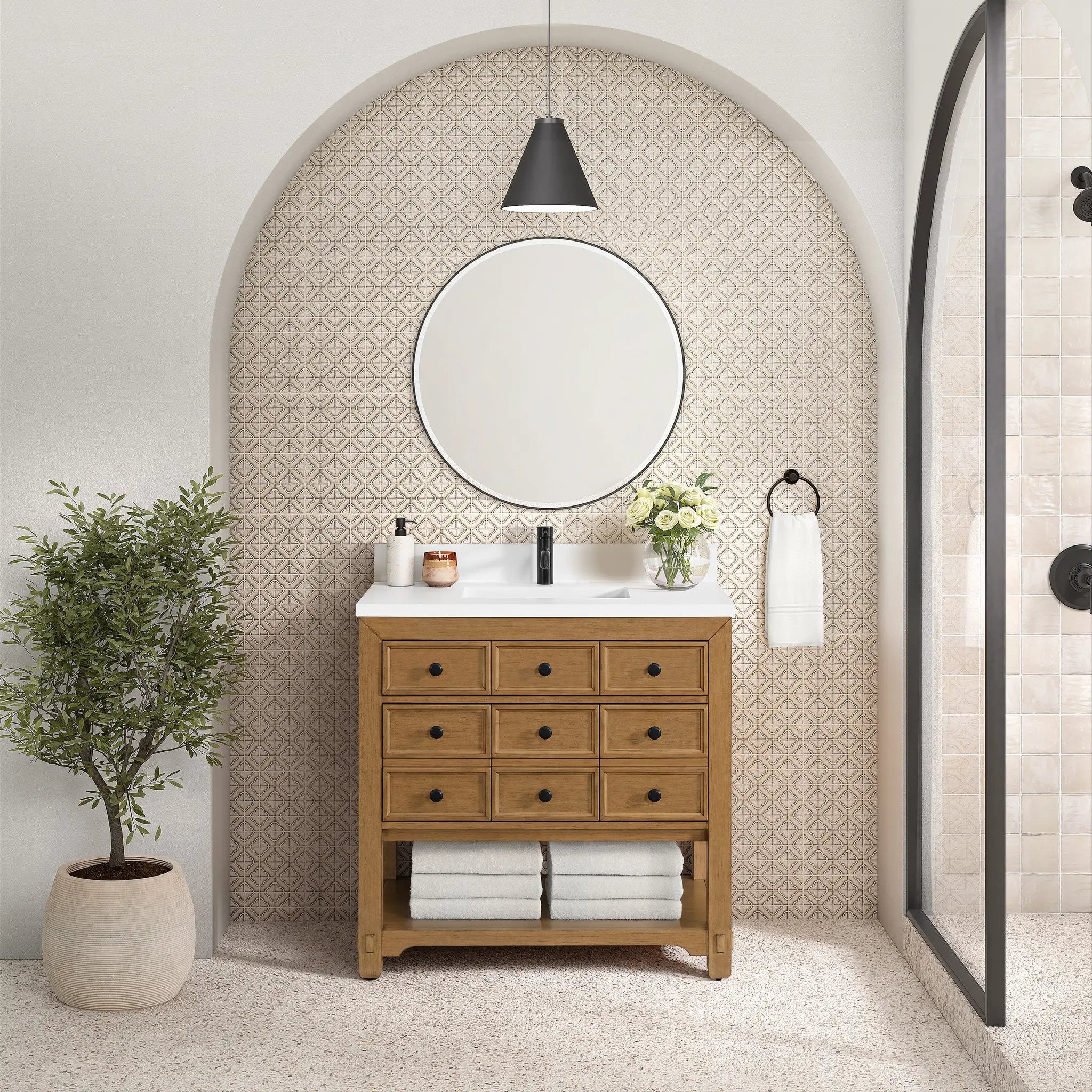 amber birch vanity