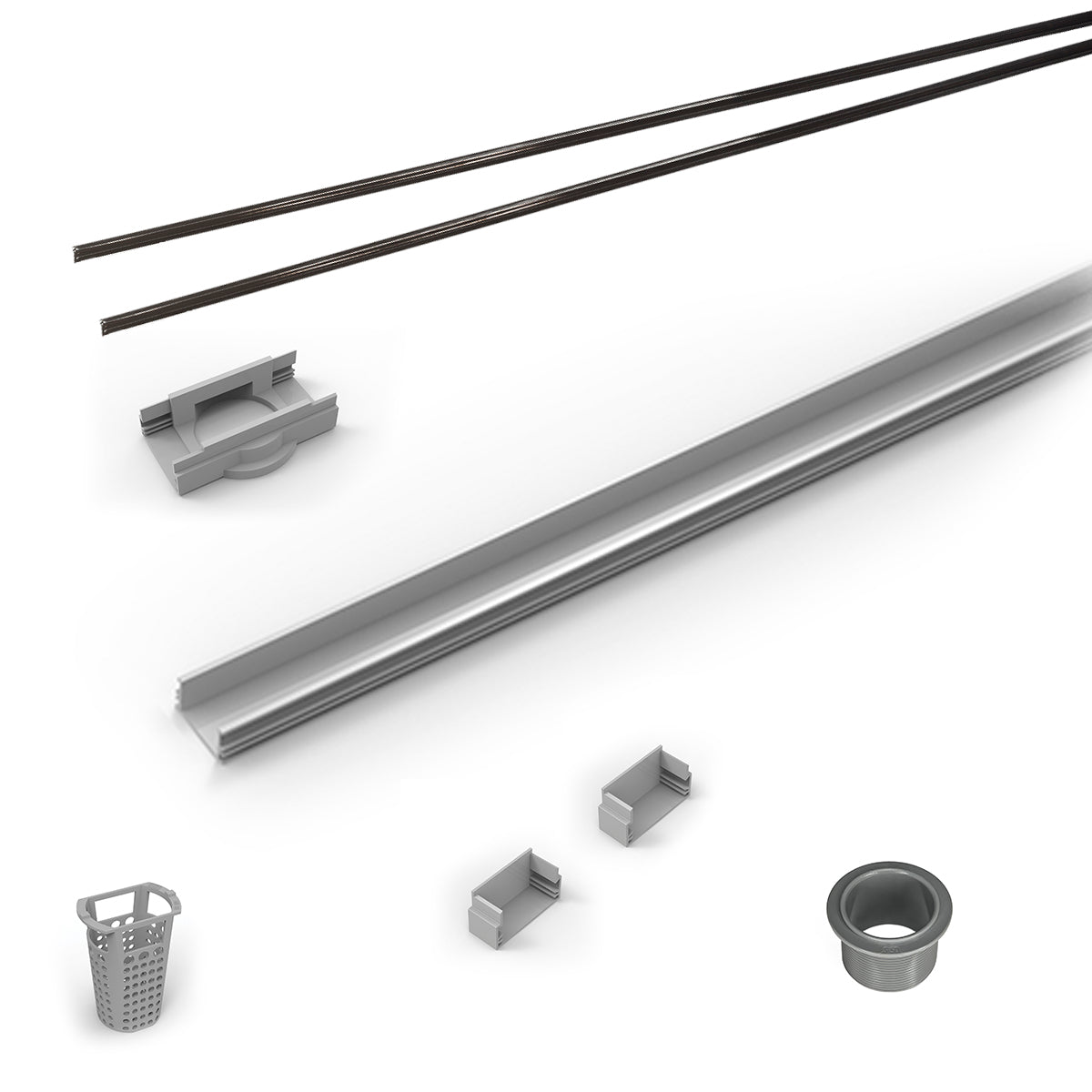 Infinity Drain 60" PVC Component Only Kit for S-LAG 38 and S-LT 38 series.