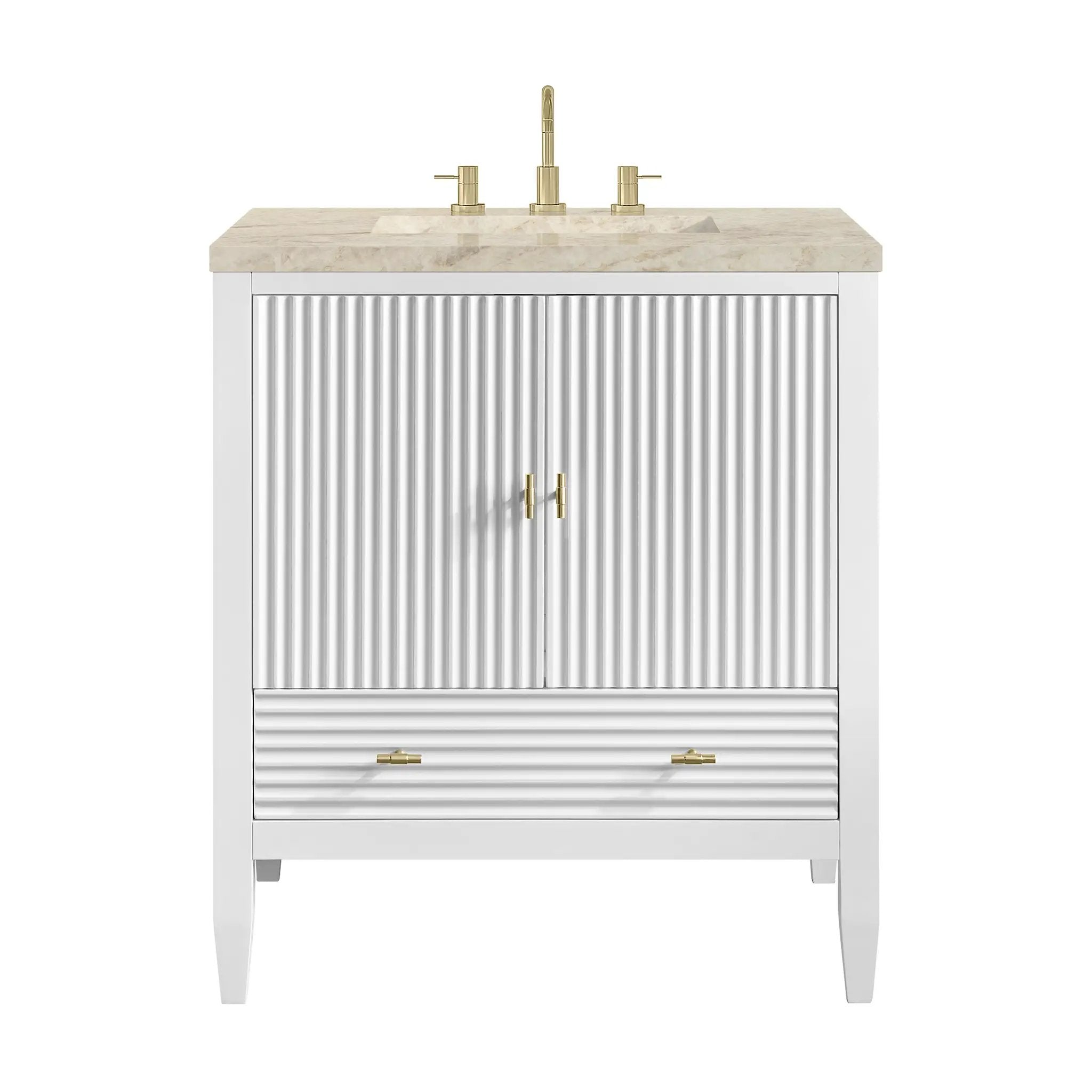 James Martin Myrrin 30" Single Vanity Set - Bright White by James Martin Vanities