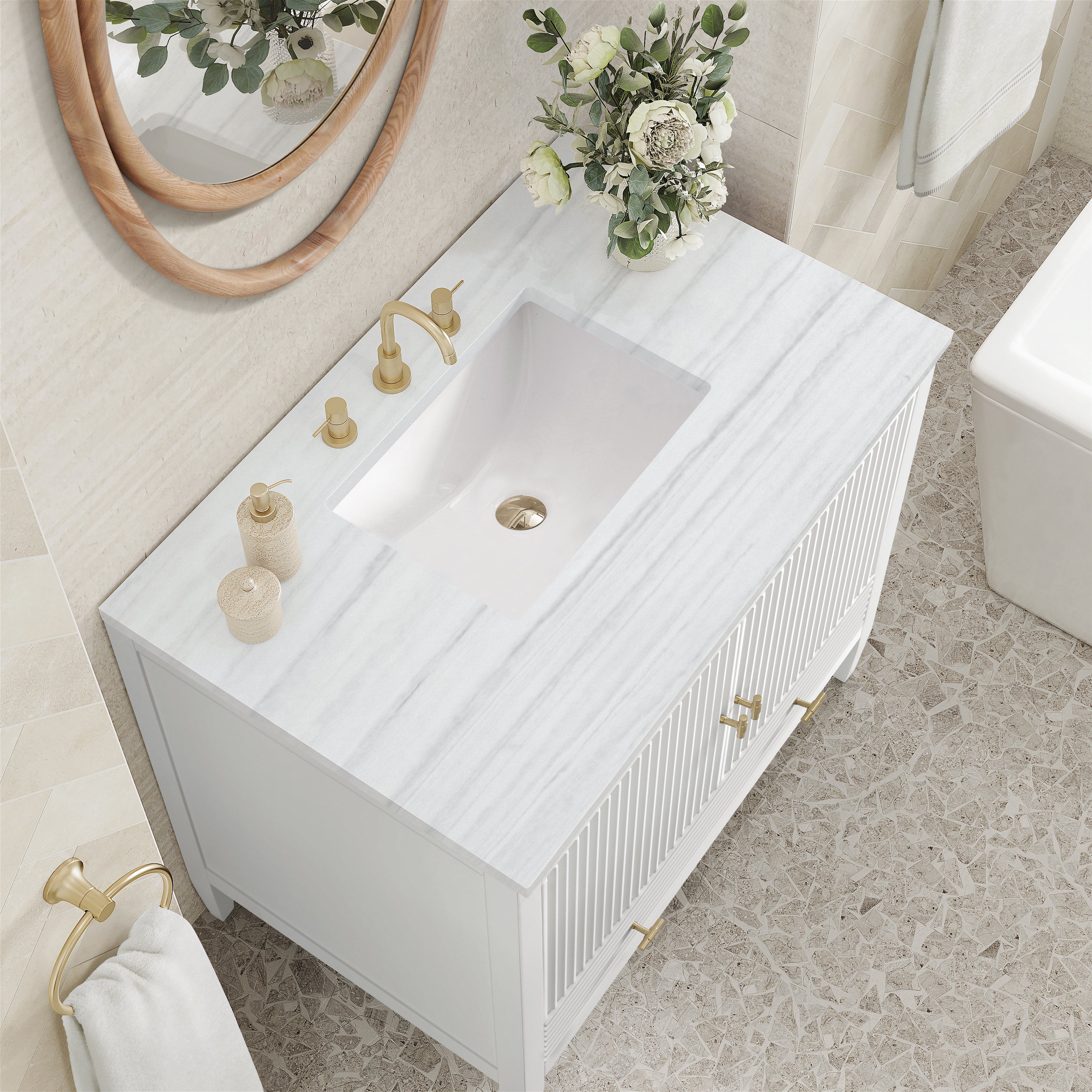 arctic fall solid surface top vanity