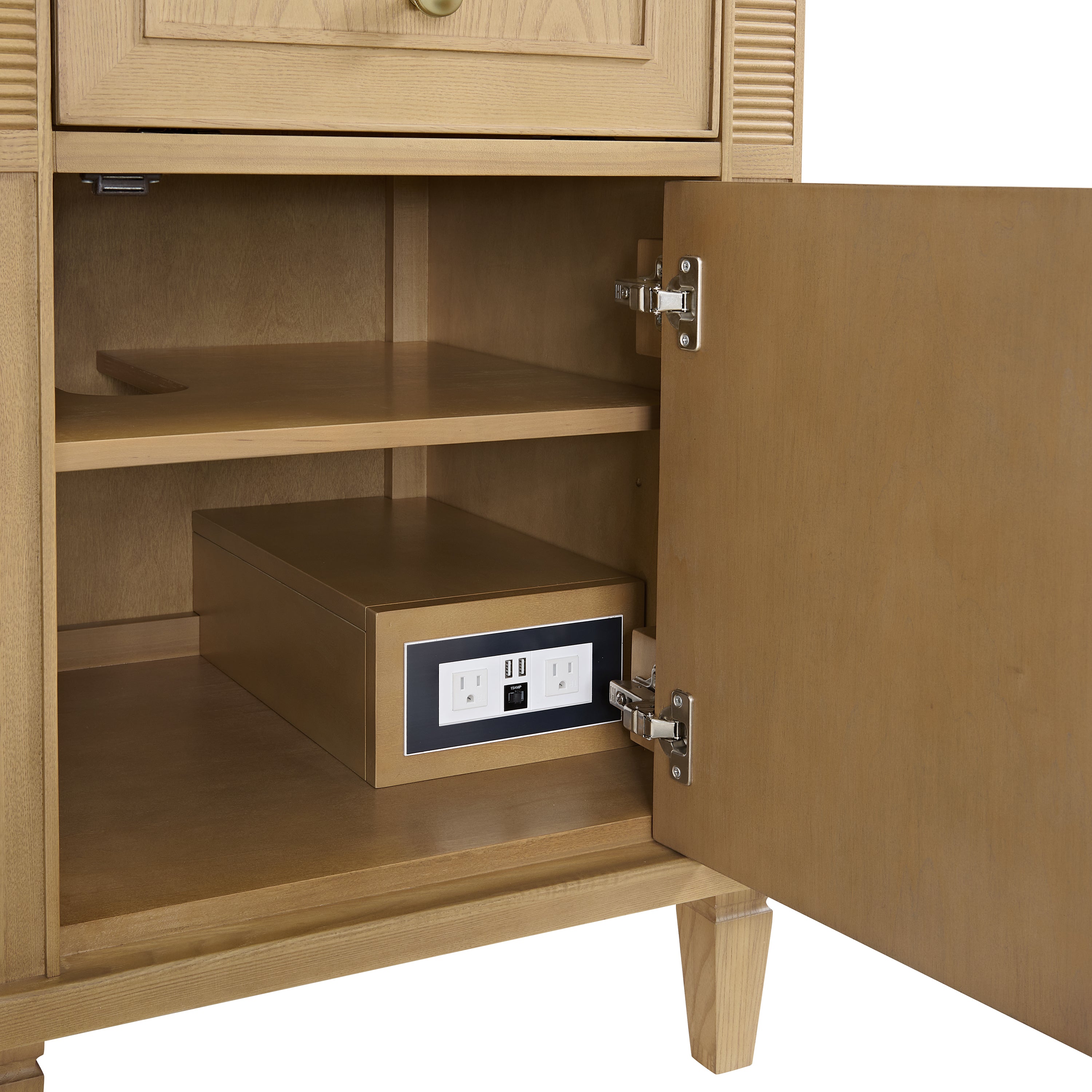 light natural oak vanity